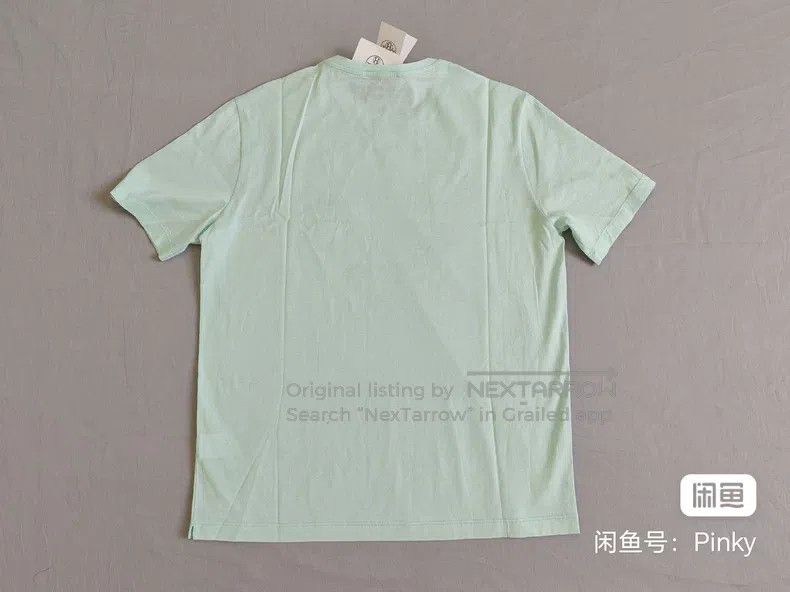 Hermes Hermes Men's Short Sleeve T-Shirt, Mint Green, Cotton, Rob Size US S / EU 44-46 / 1 - 6 Thumbnail