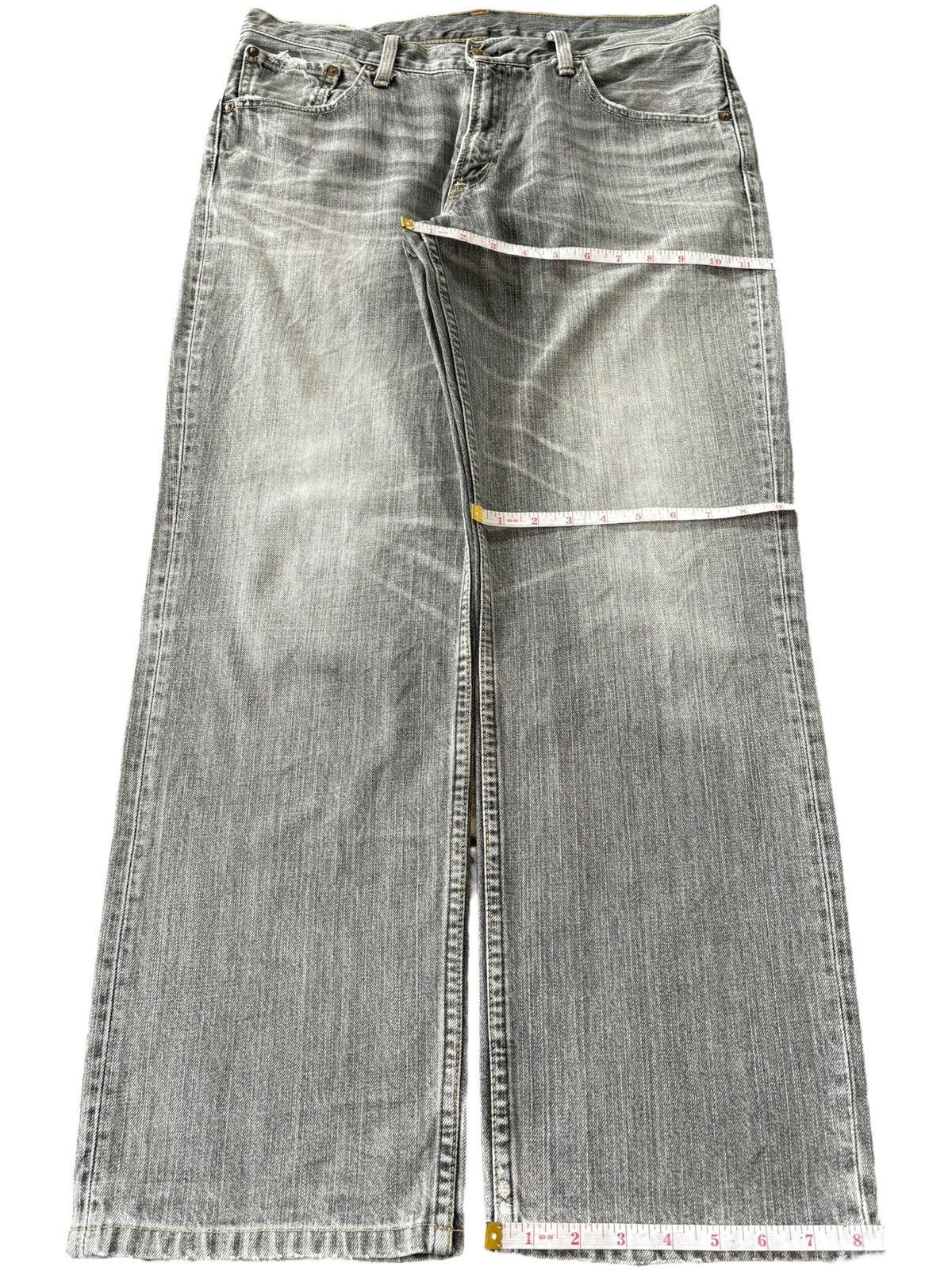 Levi's Vintage 90s Levis 502 Charcoal Wash Distress Baggy Jeans Size US 34 / EU 50 - 8 Thumbnail