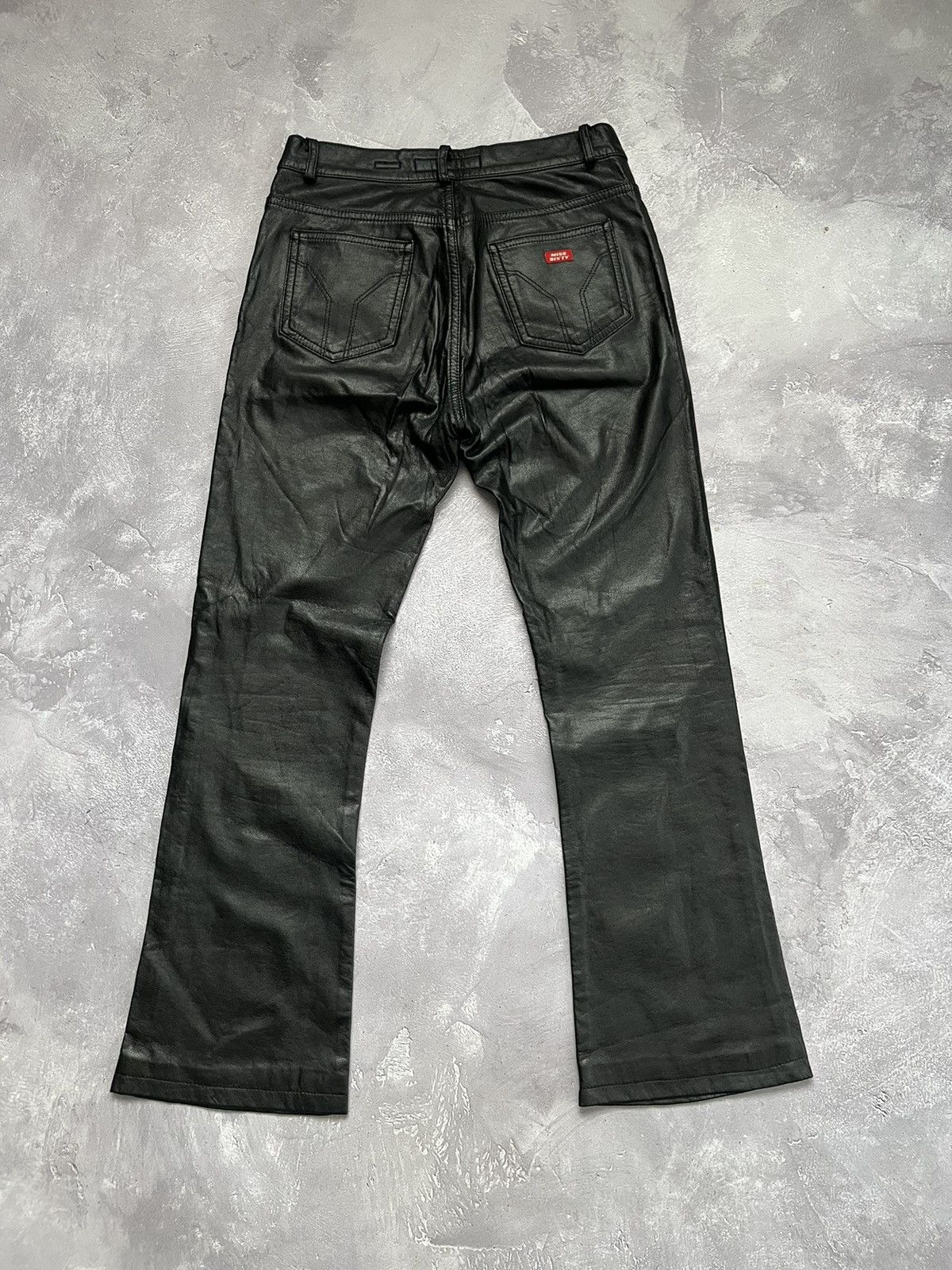 Japanese Brand × Miss Sixty Miss Sixty Flared Boot Cut Eco Leather Pants Jeans Y2K Size 28" / US 6 / IT 42 - 1 Thumbnail