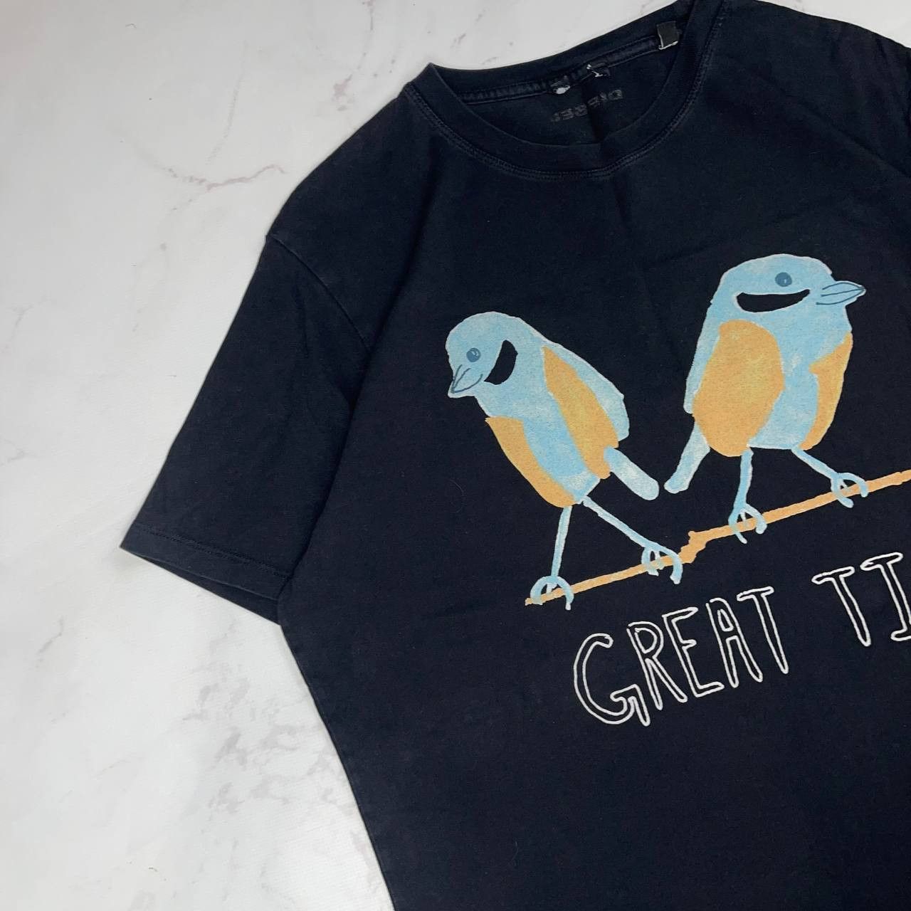 Diesel Diesel Birds “Great Tits” T-Shirt Avant garde Y2K Size L Size US L / EU 52-54 / 3 - 3 Thumbnail