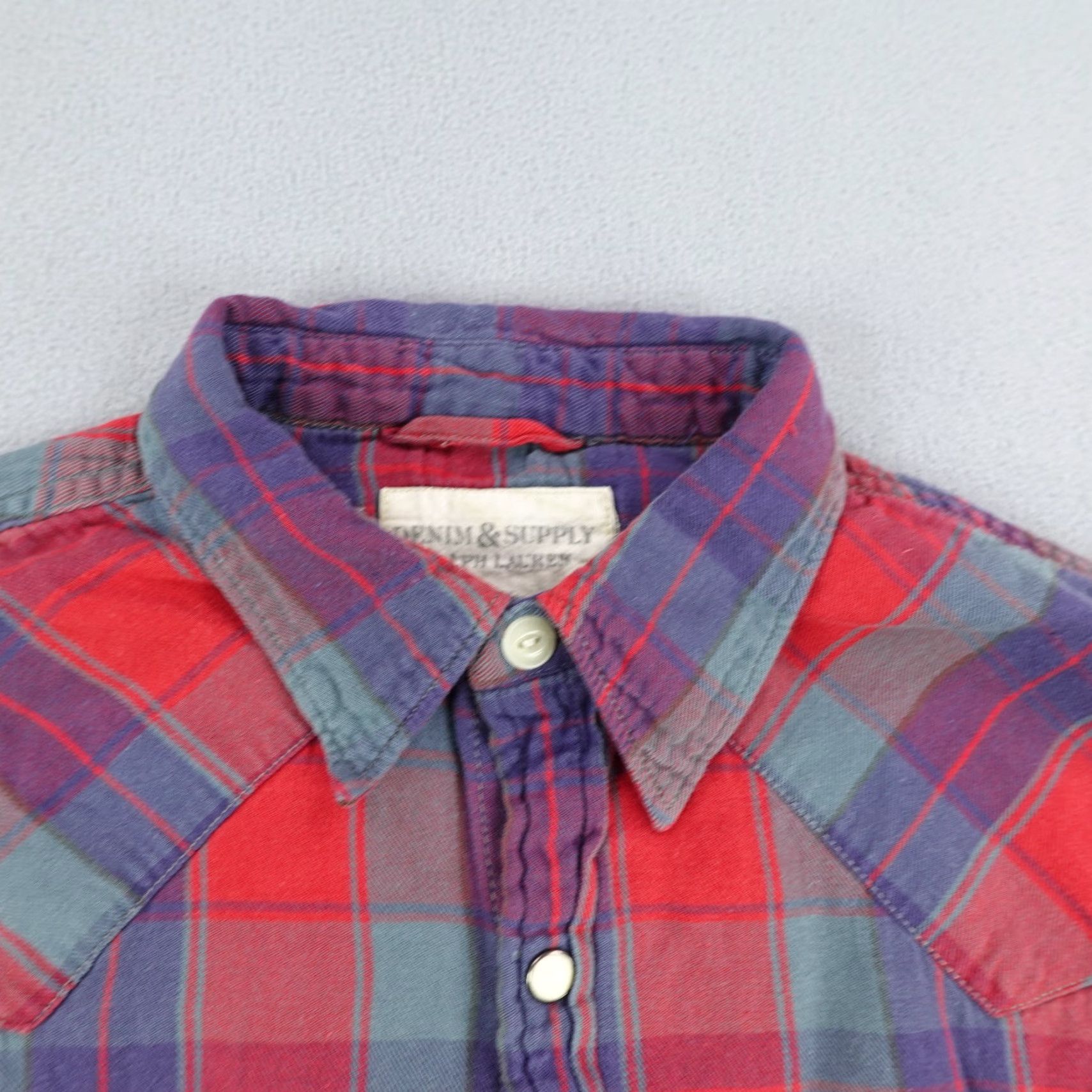 Ralph Lauren VINTAGE Ralph Lauren Denim & Supply Shirt Mens S Red Plaid Button-Up Western Cowboy Casual Size US S / EU 44-46 / 1 - 2 Thumbnail