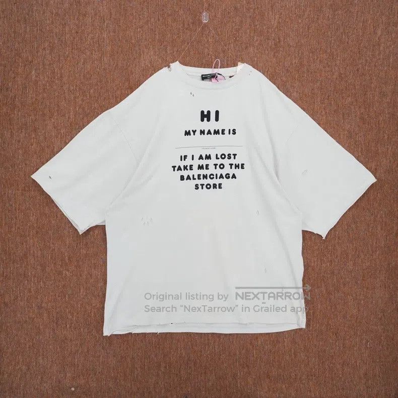 Balenciaga Balenciaga Text destroyed short-sleeve Size US S / EU 44-46 / 1 - 1 Thumbnail