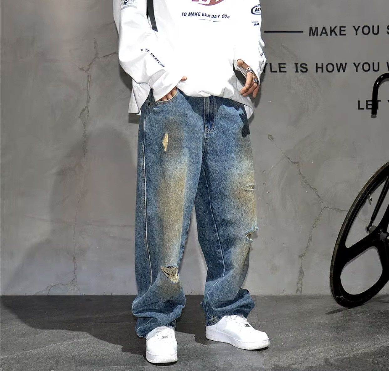 Jean × Vintage American Vintage Baggy Jeans Size US 34 / EU 50 - 3 Thumbnail