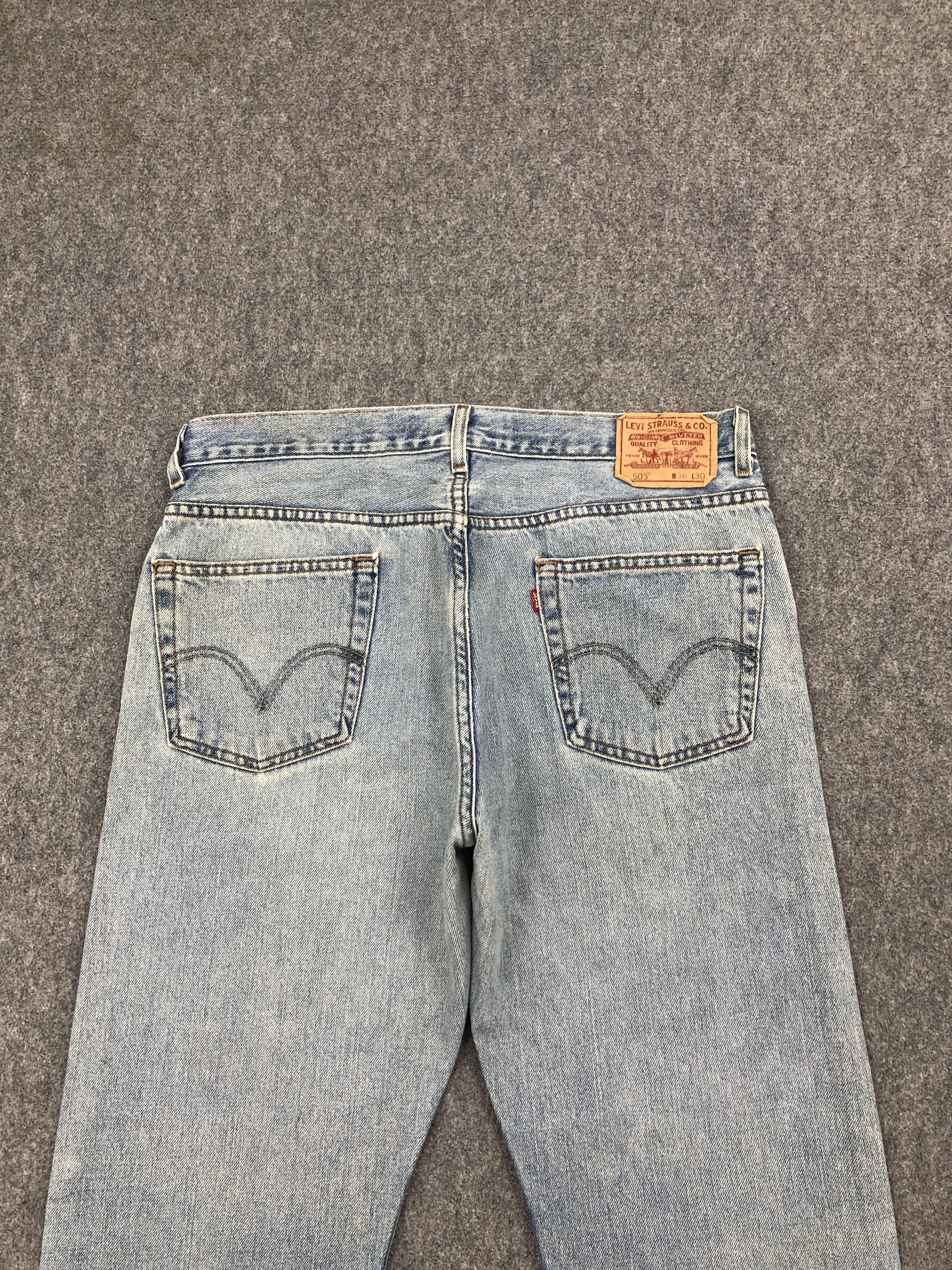 Levi's × Vintage Vintage Levis 505 Light Blue Washed Jeans Size US 36 / EU 52 - 4 Thumbnail