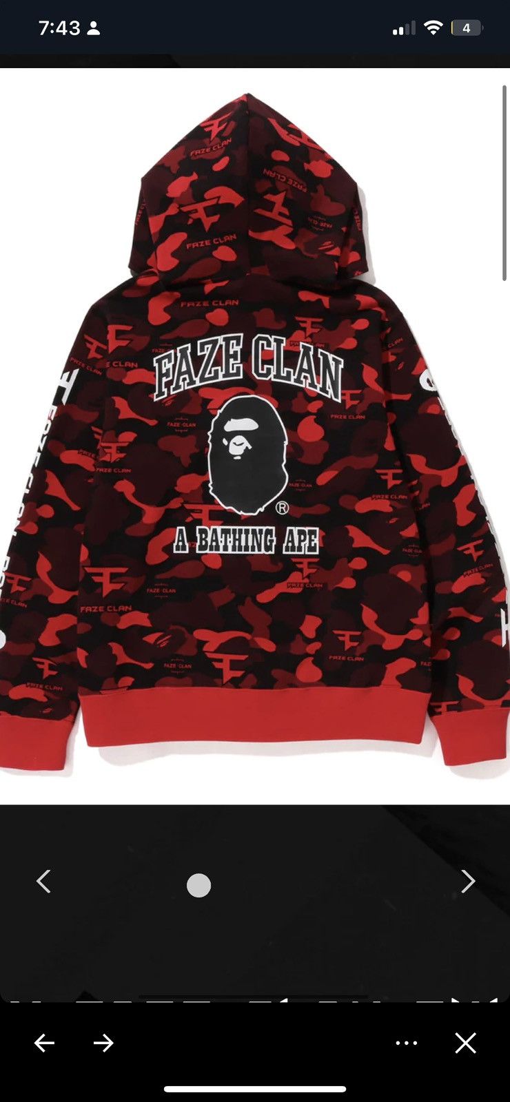 Bape Bape x Faze Clan full zip up hoodie SS23 Size US XL / EU 56 / 4 - 1 Thumbnail