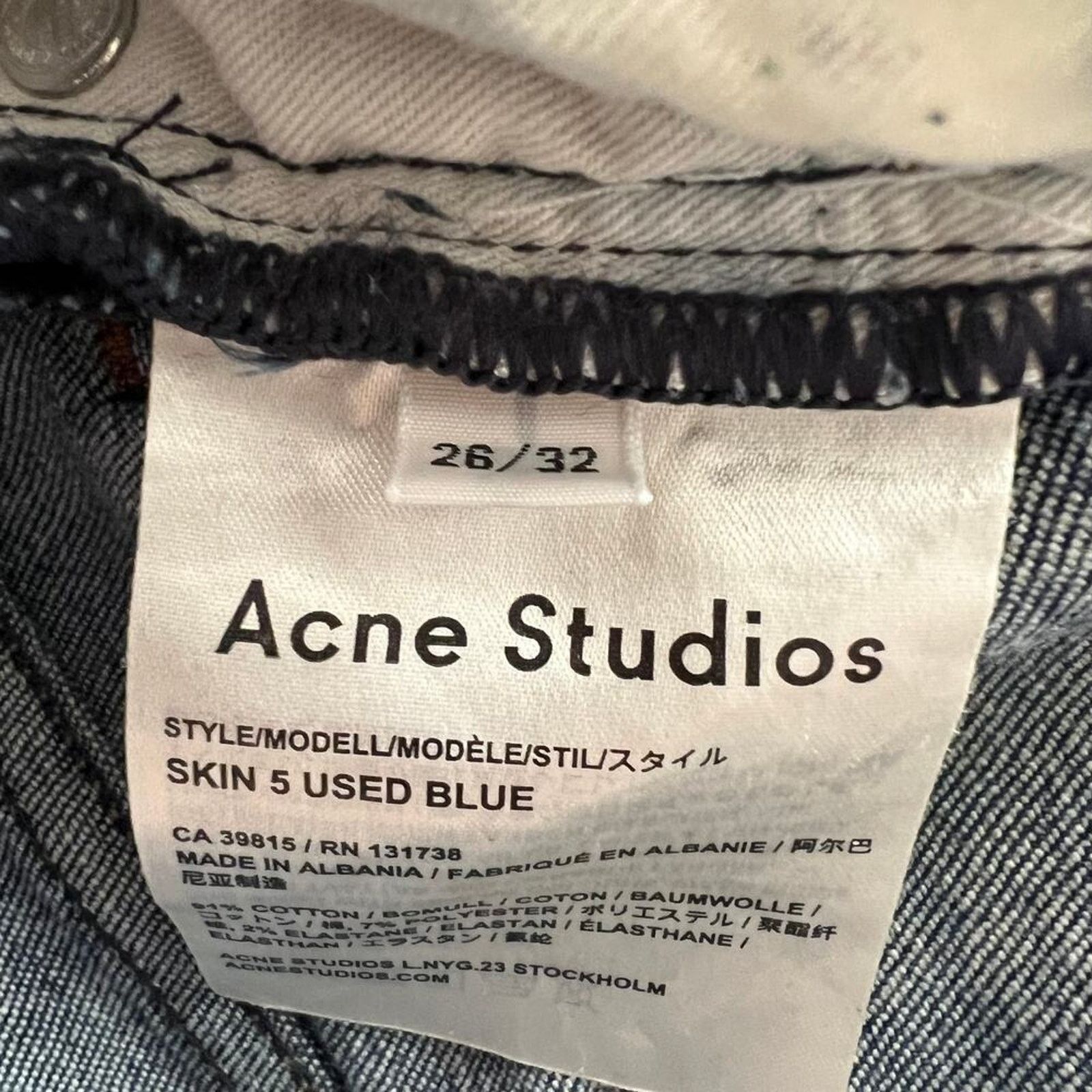 Acne Studios Acne Studios Mid-Rise Skinny Cropped Jeans, S/US26 Size 26" / US 2 / IT 38 - 7 Thumbnail
