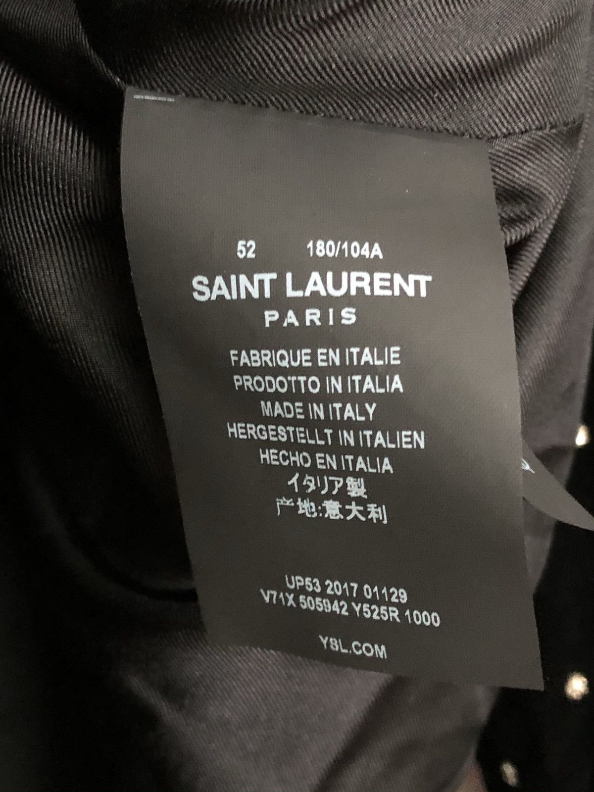 Saint Laurent Paris SAINT LAURENT CRYSTAL STUD JACKET Size US L / EU 52-54 / 3 - 9 Thumbnail