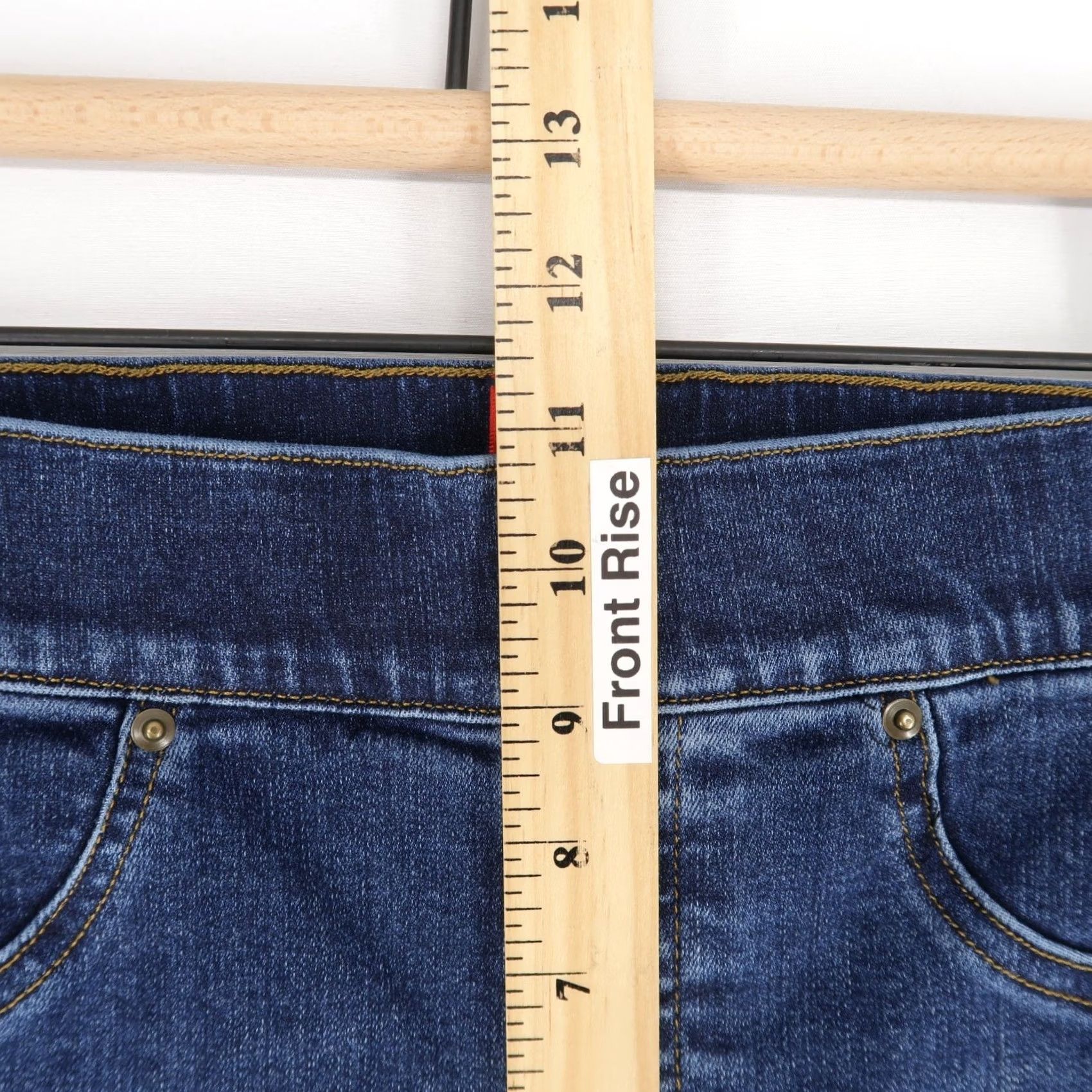 Spanx Spanx Jeans Womens S Blue Cropped Flare High Rise Shaping 5-Pocket Denim Stretch VINTAGE? No (adjust as needed) Size 28" / US 6 / IT 42 - 6 Thumbnail