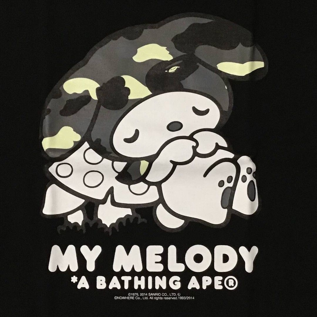 Bape × Japanese Brand 💫Glow in the dark💫 BAPE × Sanrio My Melody T-shirt APE Size US L / EU 52-54 / 3 - 2 Thumbnail