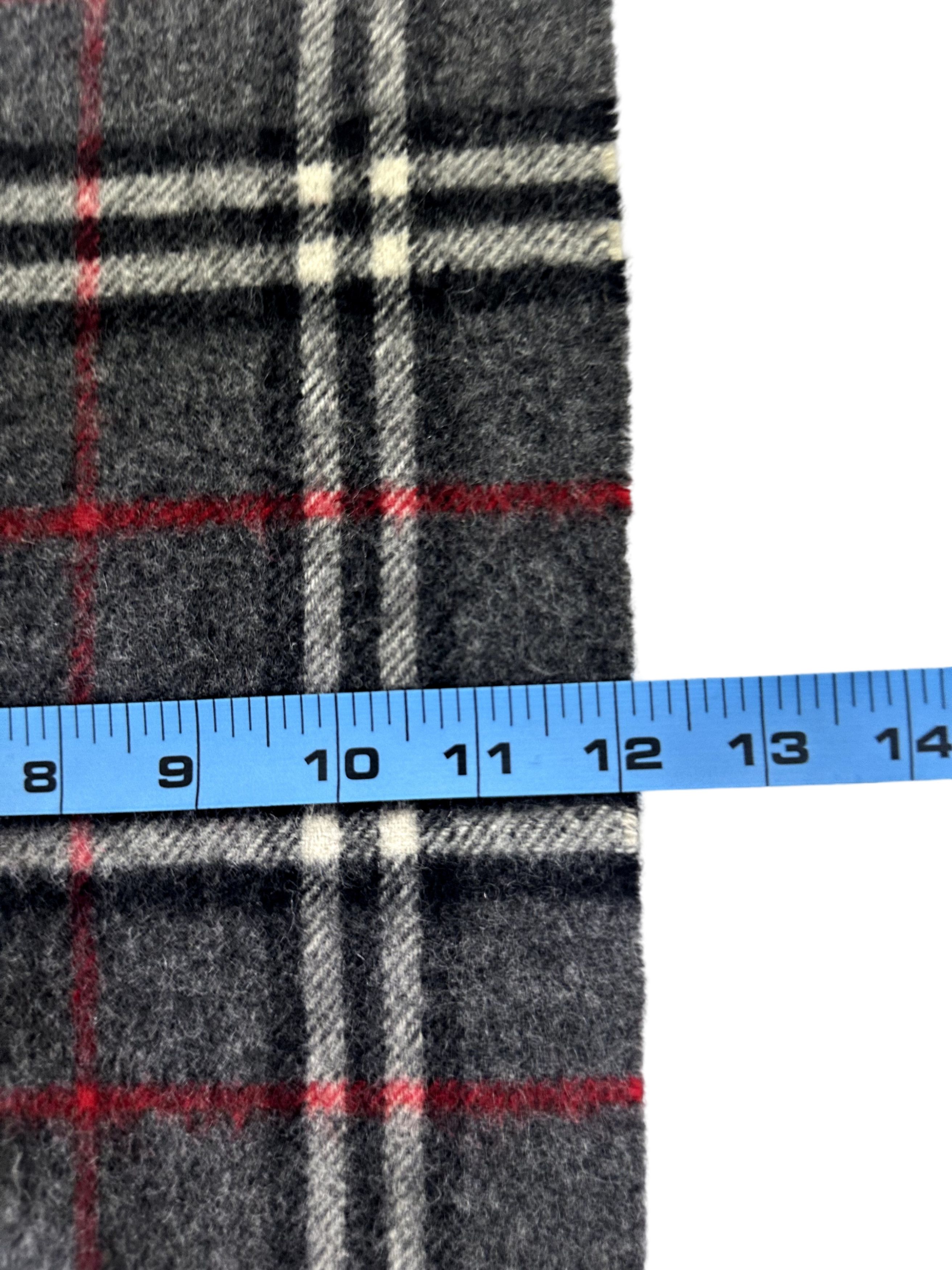 Burberry Burberrys Classic Check Grey 100% Lambswool Unisex Scarf Size ONE SIZE - 7 Thumbnail