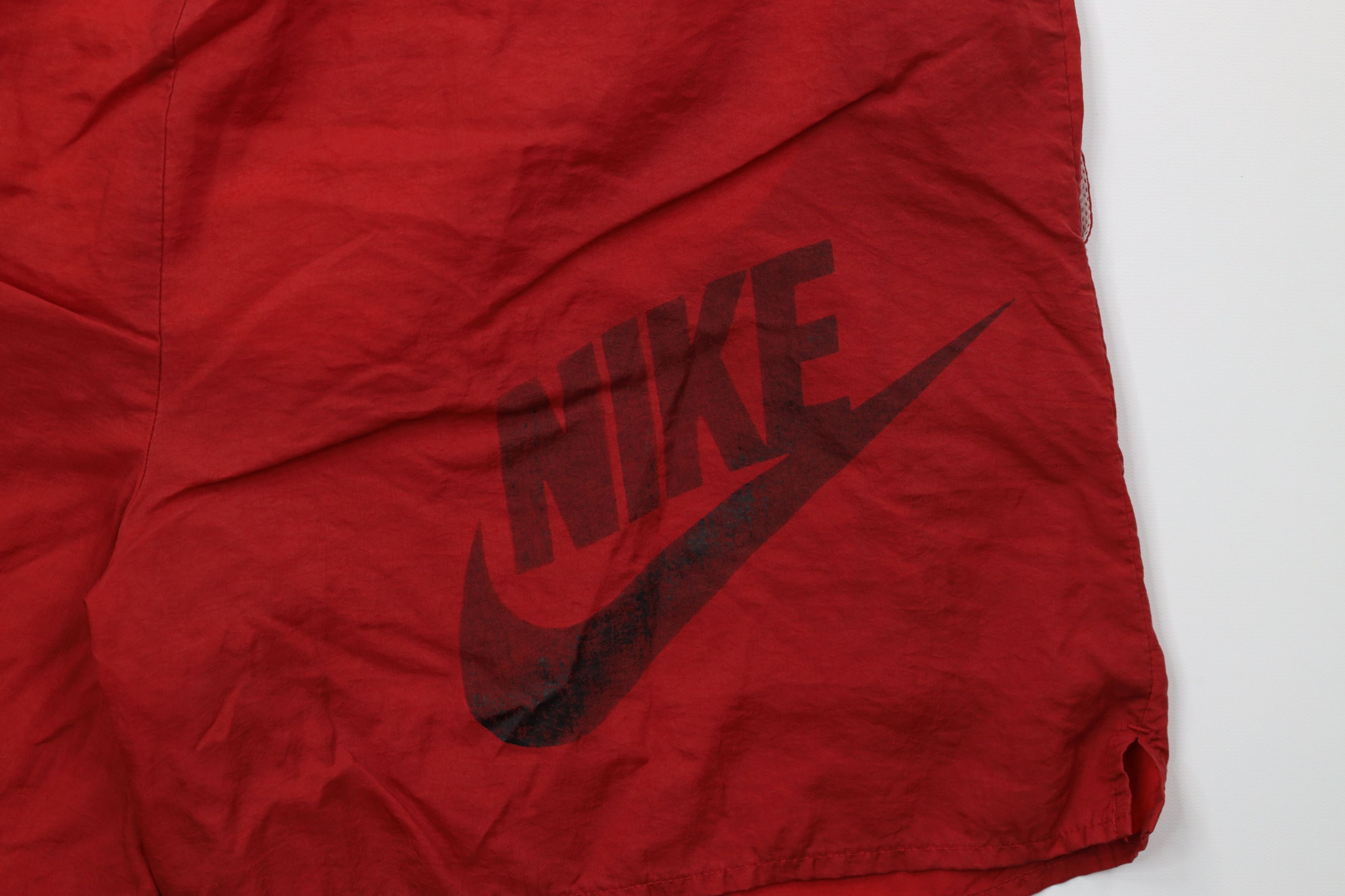 Nike Vintage 90s Nike Scott Big Swoosh Lined Shorts Baggies Red Size US 34 / EU 50 - 12 Thumbnail