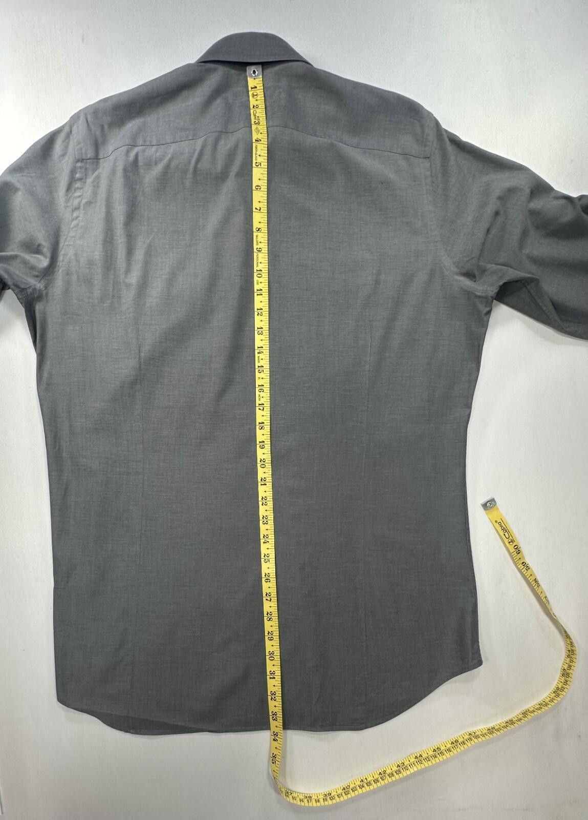 Banana Republic Banana Republic Stretch Slim Fit Tall Button Up Gray Men L Size US XL / EU 56 / 4 - 3 Thumbnail