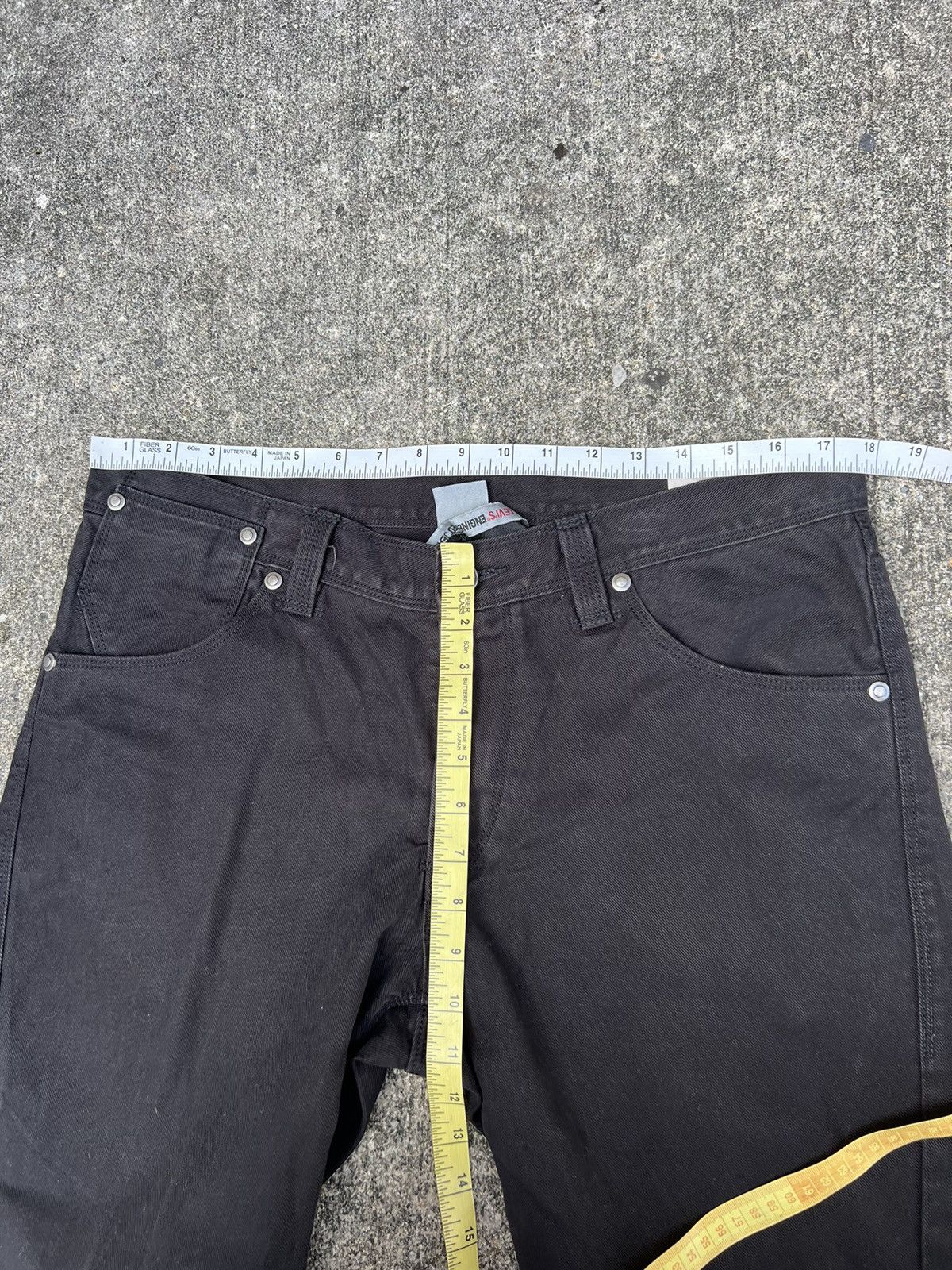 Levi's Vintage 2004 Levi’s Engineered Super Black Denim Jeans Size US 34 / EU 50 - 3 Thumbnail