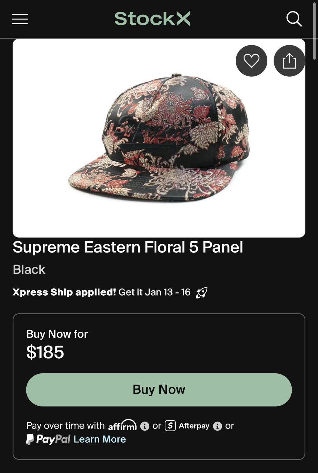 Supreme SS17 Eastern Floral Supreme Snapback Size ONE SIZE - 3 Thumbnail