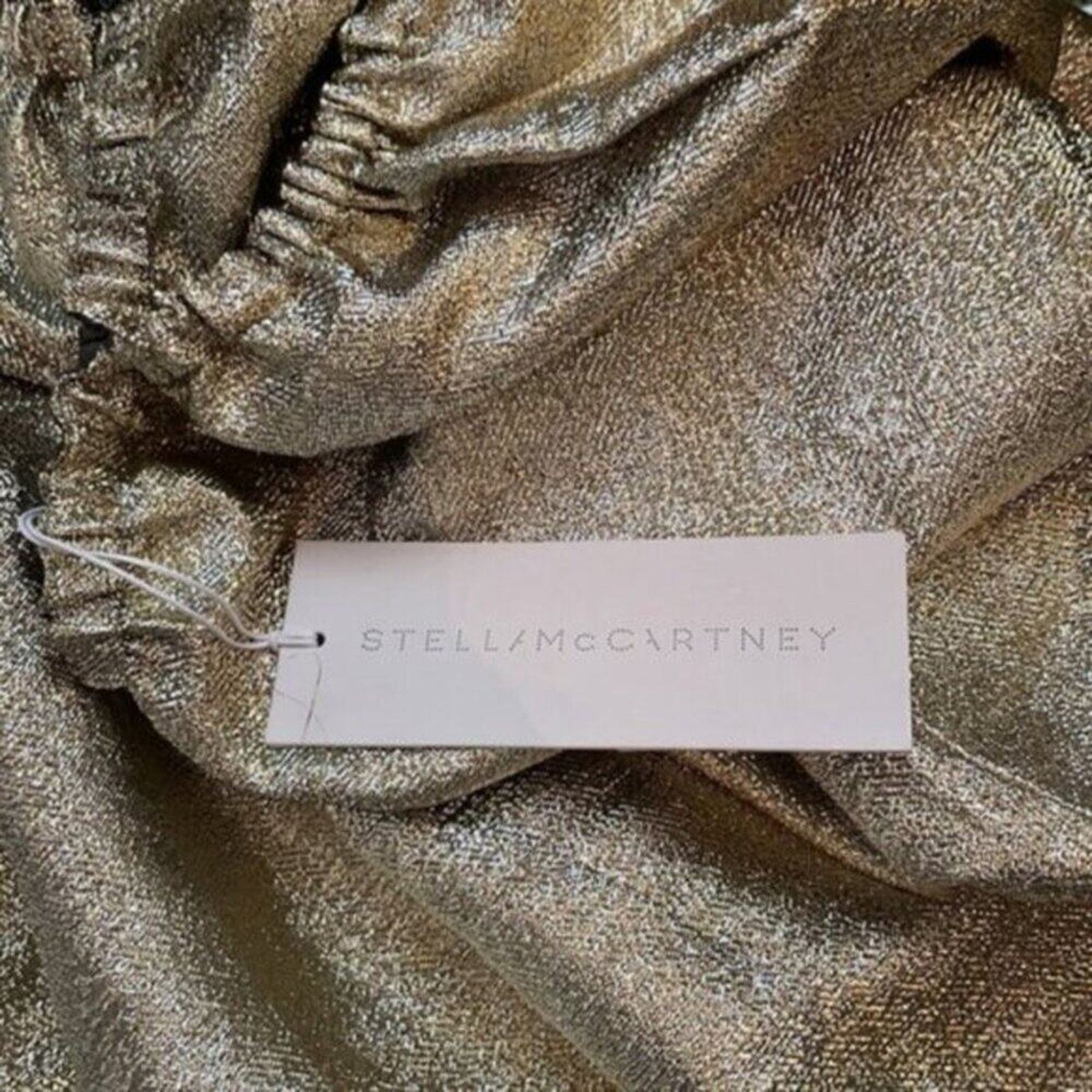 Stella McCartney Stella McCartney Lurex Gathered Brynn skirt Gold size 4 Size 26" / US 2 / IT 38 - 10 Thumbnail