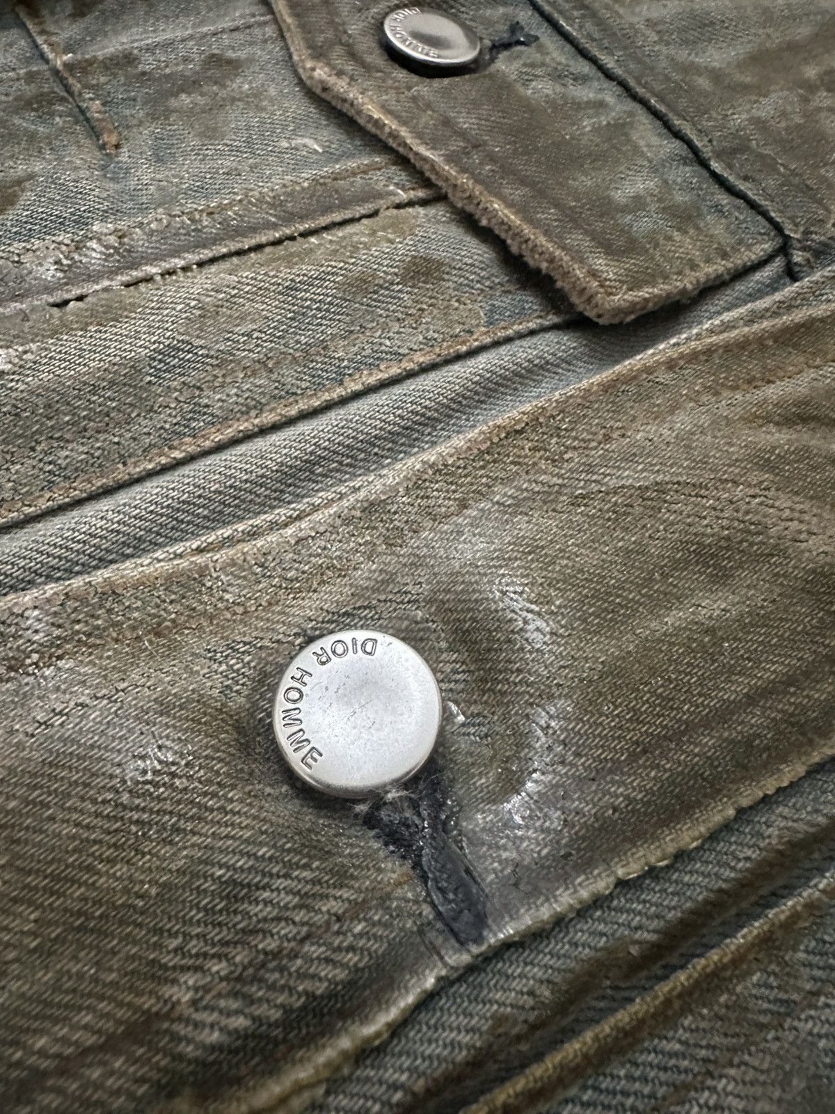 SS04 Dior Bleu Claire Waxed Denim Jacket