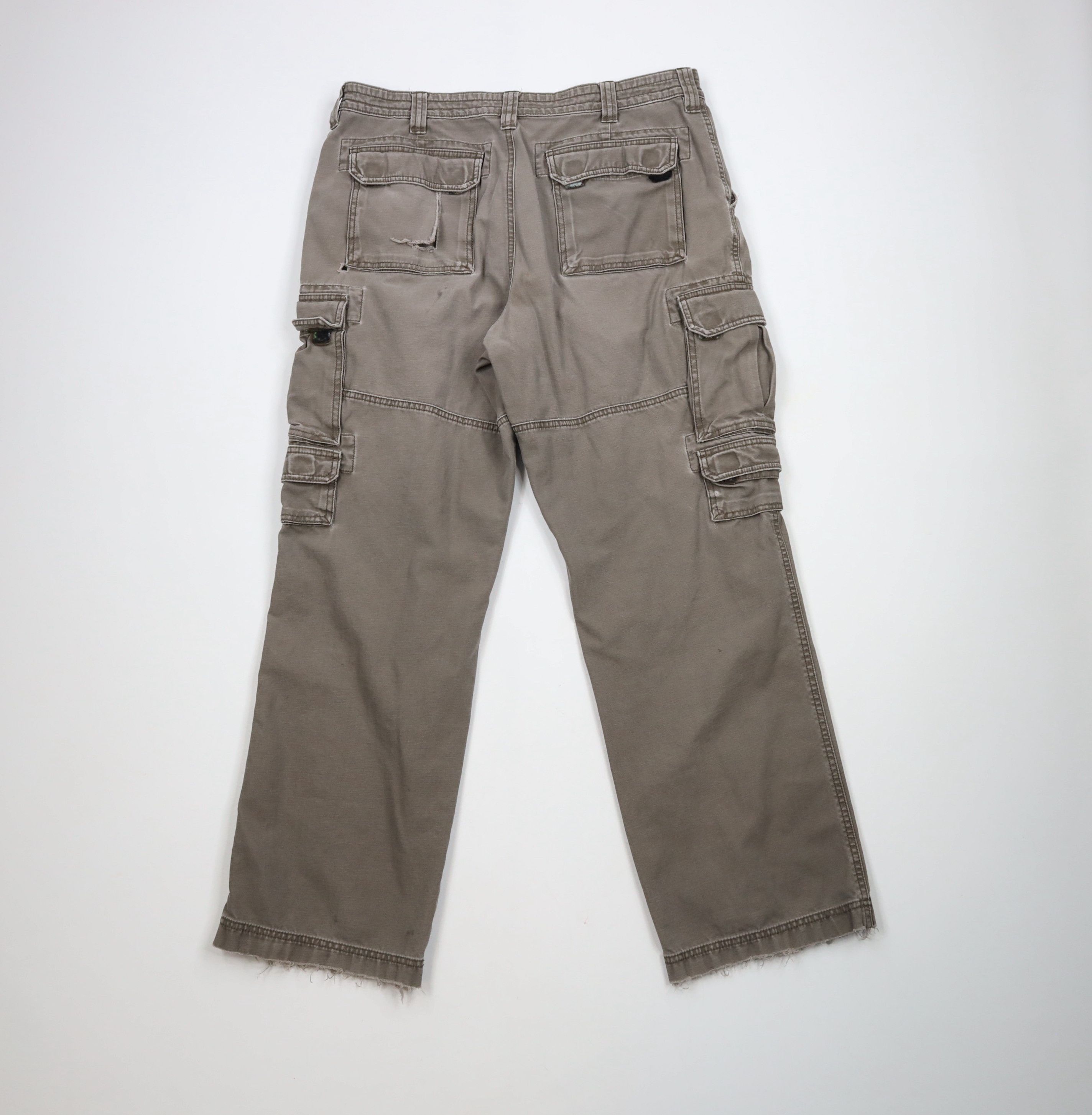 Vintage Vintage Y2K Streetwear Wide Leg Cargo Pants Light Brown Size US 36 / EU 52 - 12 Thumbnail