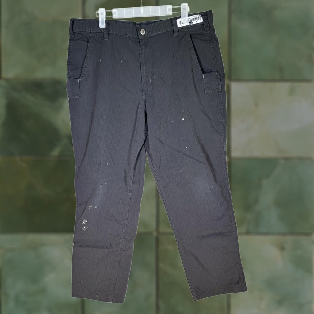 Carhartt Carhartt Pants Mens 36x28 Gray Ripstop Cargo Workwear Relaxed Fit Paint Stains Size US 36 / EU 52 - 1 Thumbnail