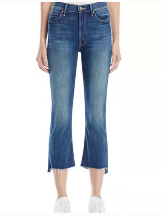 MOTHER MOTHER Insider Crop Step Fray Distressed Flare Jeans - 25" Size 25" / US 0 / IT 36 - 1 Thumbnail