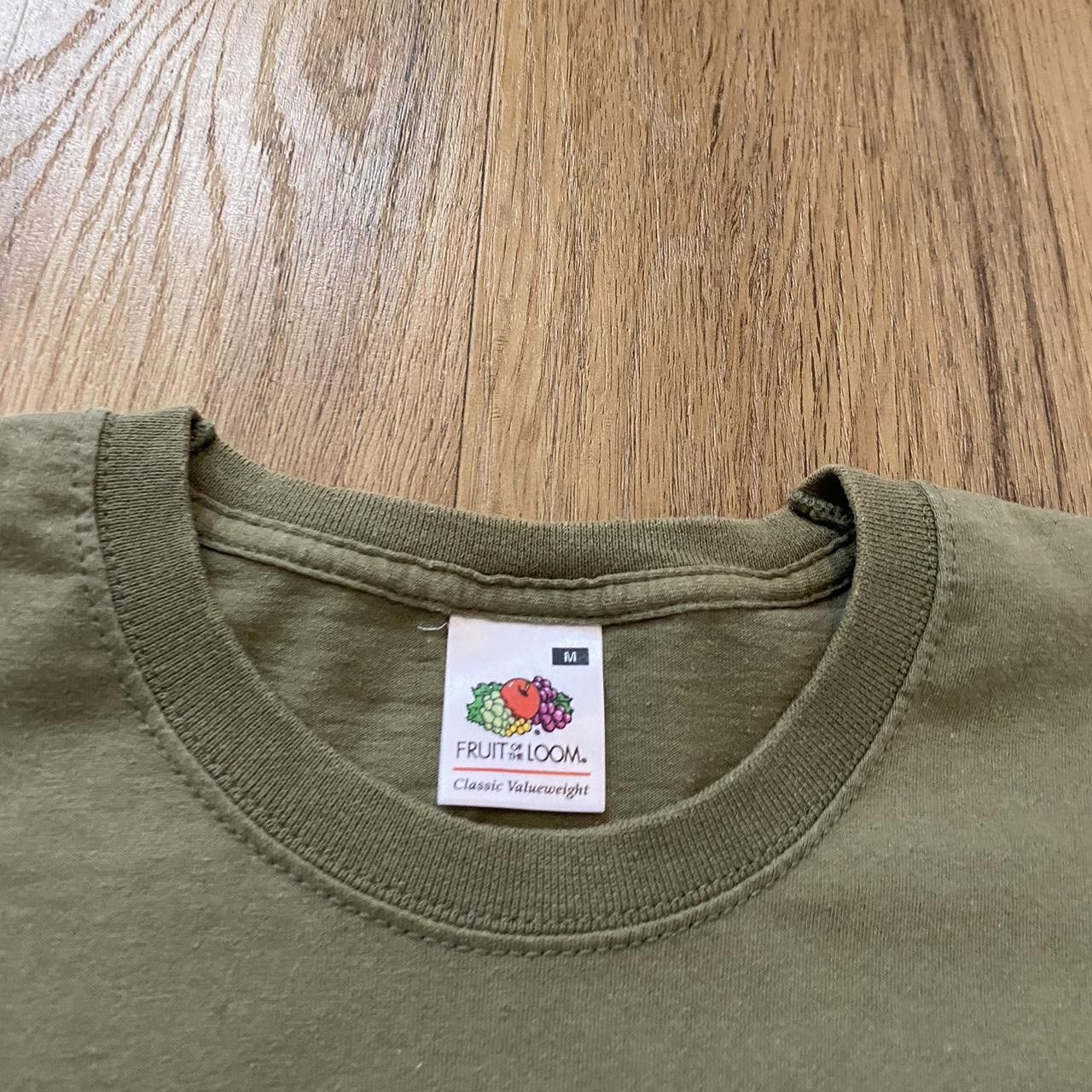 Fruit Of The Loom Khaki green vintage 90s Bunker + Den Haag Rock Rap hip hop Size US M / EU 48-50 / 2 - 4 Thumbnail