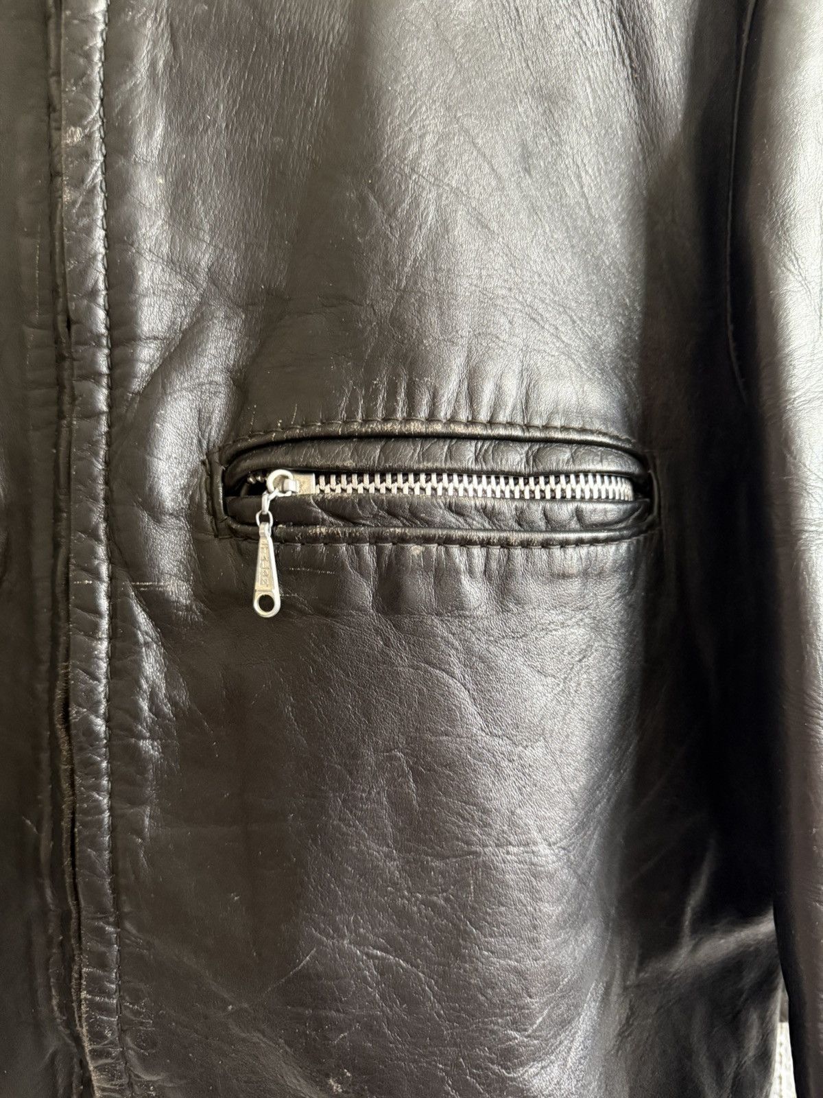 Brooks Vintage BROOKS Cafe Racer 60s Black Leather Jacket sz 40/M Size US M / EU 48-50 / 2 - 2 Thumbnail