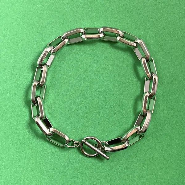 Designer × Jewelry Titanium Steel Link Chain Bracelet for Men Women Size ONE SIZE - 1 Thumbnail