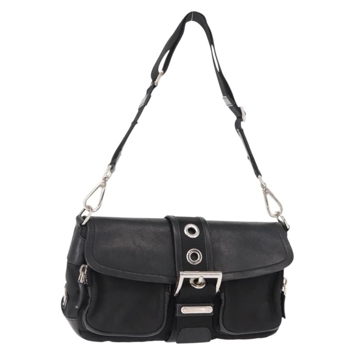 Prada Prada Double Pocket Buckle Flap Bag Tessuto with Leather Size ONE SIZE - 1 Thumbnail