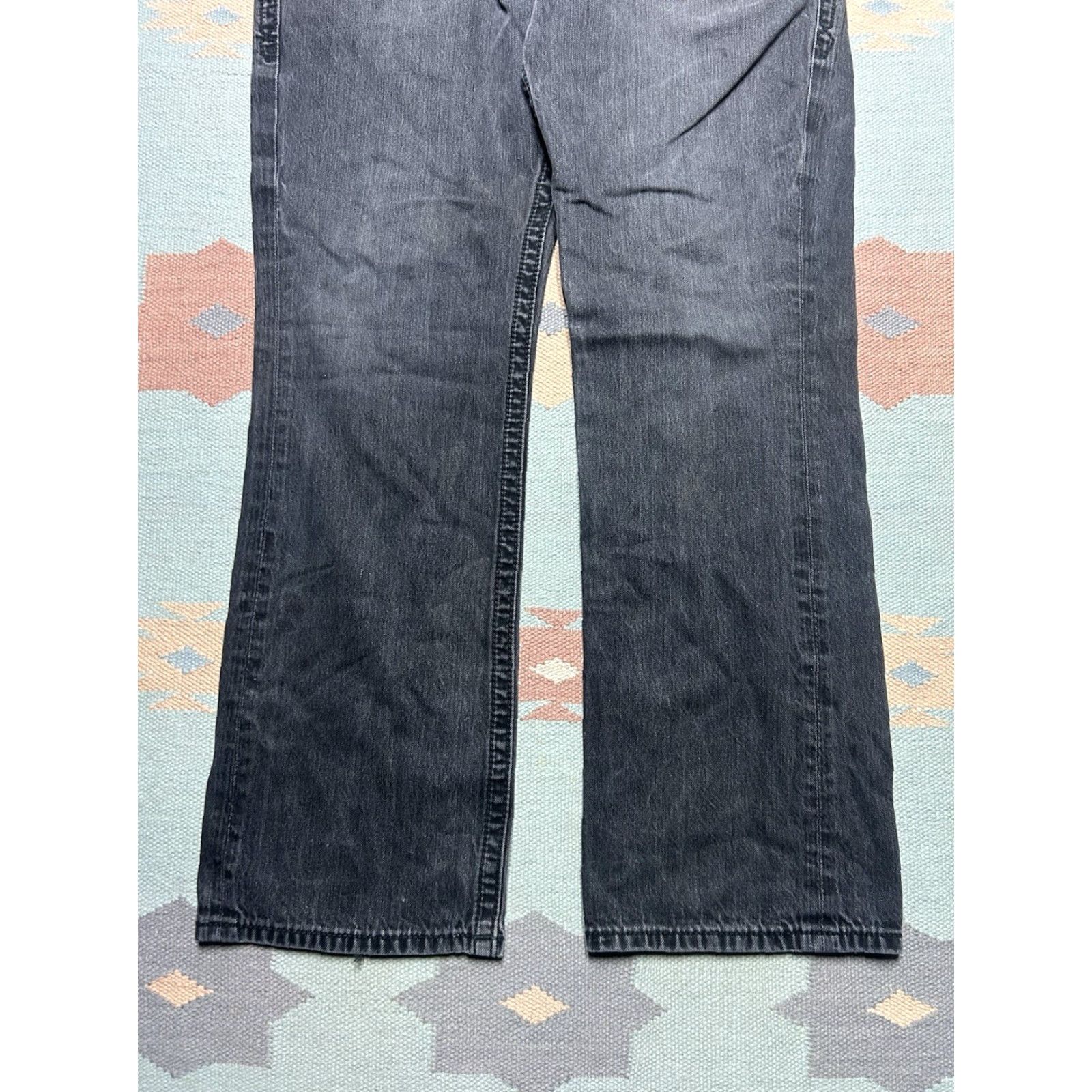 Vintage Rock Revival Rock Revival Steven straight jeans faded black embroidered grunge men’s 40x32 Size US 40 / EU 56 - 6 Thumbnail