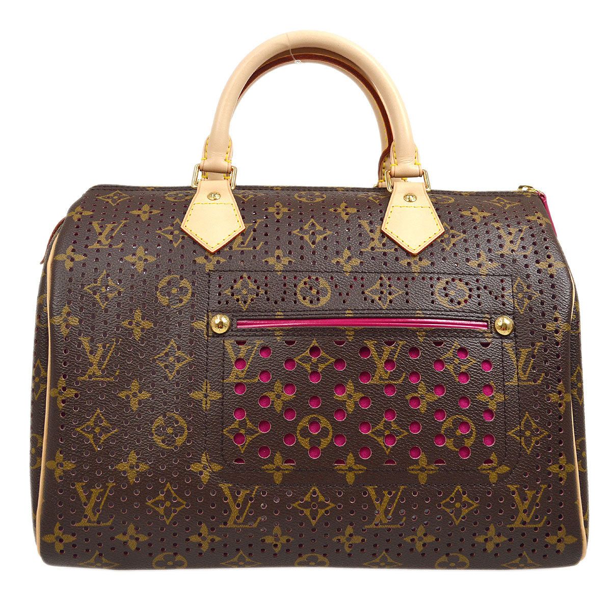 image of Louis Vuitton★ 2006 Speedy 30 Monogram Perfo M95180 24014 in Black, Women's