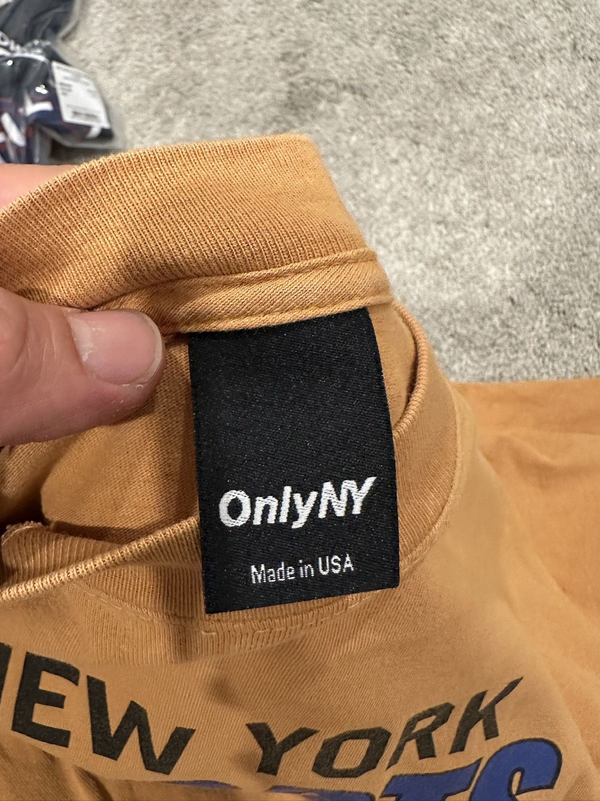 Only NY Tee Orange L in Beige, Men's — image 2 of 3