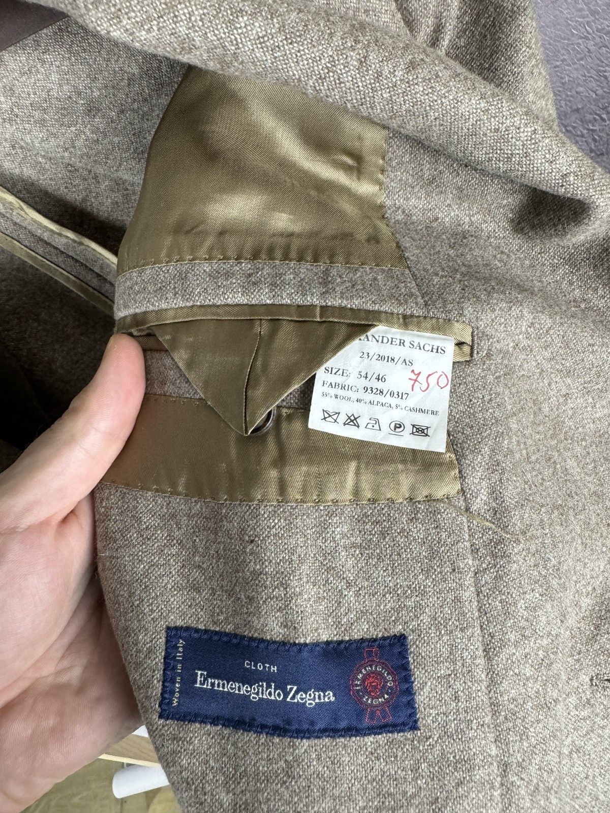 Ermenegildo Zegna Alexander Sachs Ermenegildo Zegna 2 button unlined blazer Size 46R - 12 Thumbnail
