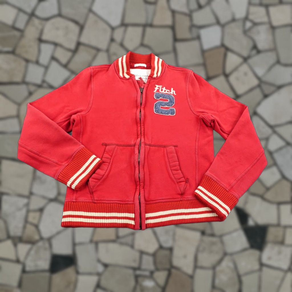 Abercrombie & Fitch VINTAGE Abercrombie & Fitch Bomber Jacket Mens Medium Red Cotton Blend Full Zip Outdoor Preppy Size US M / EU 48-50 / 2 - 1 Thumbnail