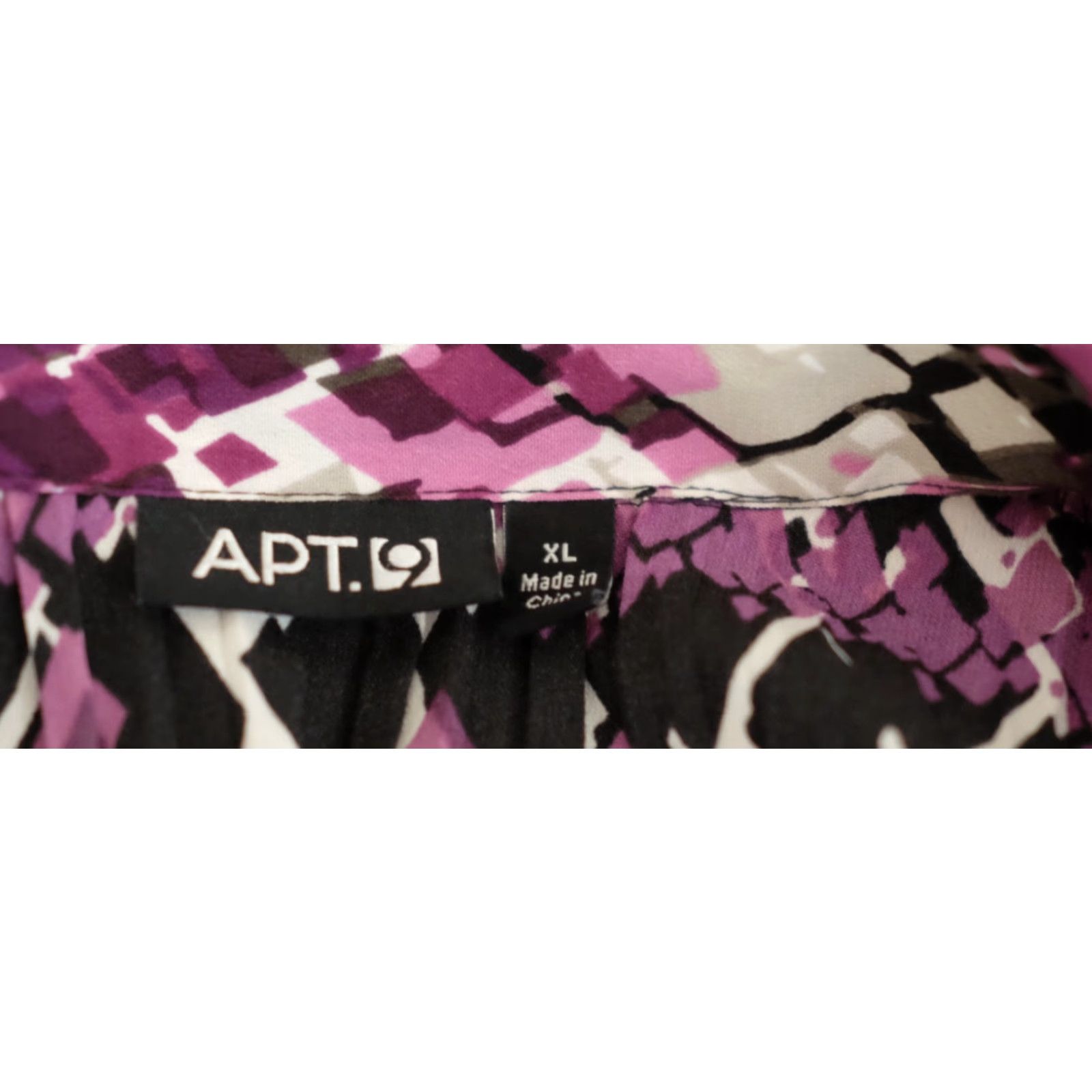 Vintage VINTAGE Apt 9 Crinkle Shirt Black/White/Grey/Purple Stretch Women's XL #H97-16 Size XL / US 12-14 / IT 48-50 - 7 Thumbnail