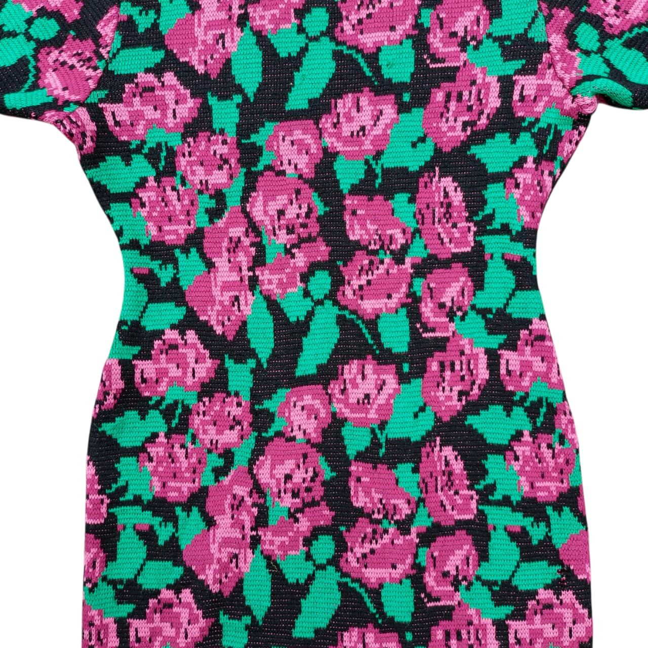 Yves Saint Laurent 80's Yvest Saint Laurent Tricots Knitted Floral Dress Size M / US 6-8 / IT 42-44 - 3 Thumbnail