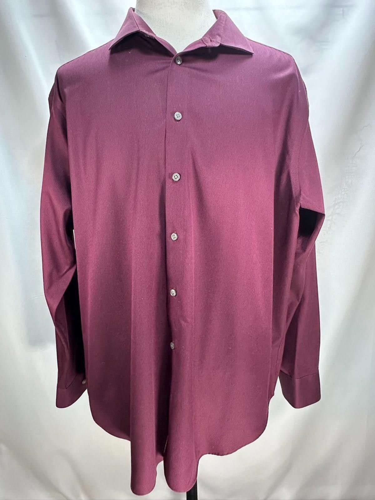 Calvin Klein Calvin Klein CK Slim Fit Non-Iron Button Down Red Men's M Size 38R - 1 Thumbnail
