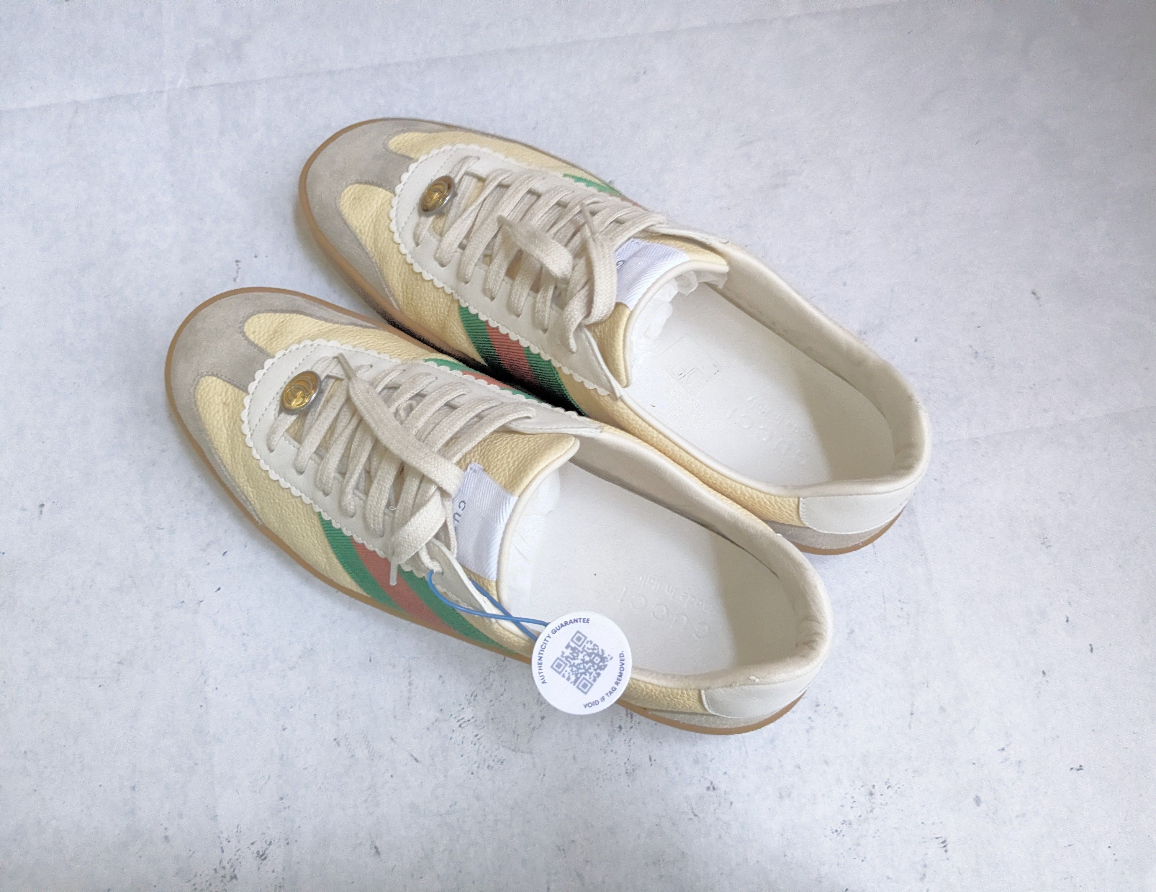 Gucci Gucci G74 Web Sneakers 521681 Yellow 10.5 Low Web Size US 10.5 / EU 43-44 - 16 Thumbnail