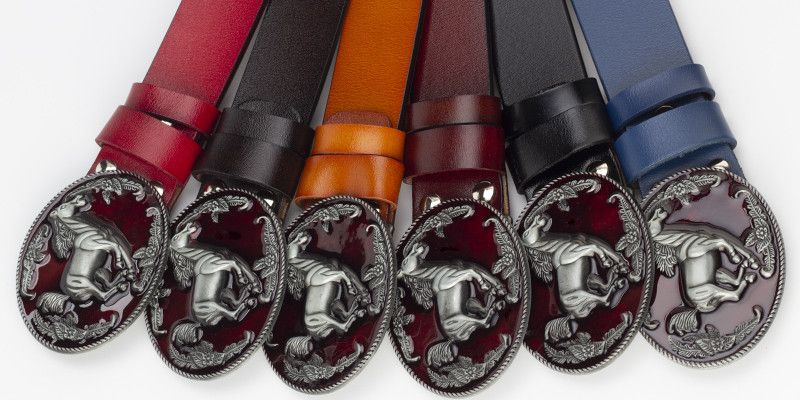 Designer Modern Vintage Belt Riveted Belts Menswear Accessories Size ONE SIZE - 2 Thumbnail