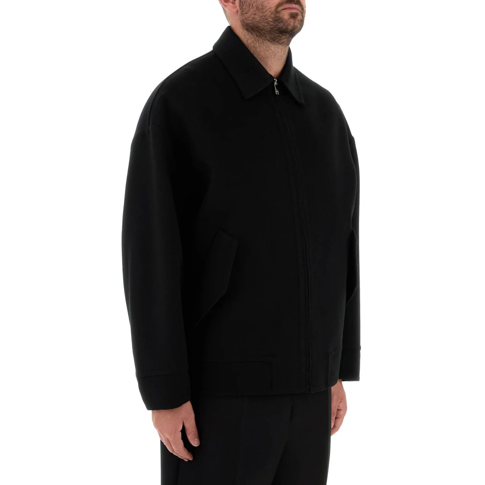 Valentino VALENTINO Black Wool Blend Oversize Jacket New & Authentic ( Size US M / EU 48-50 / 2 - 3 Thumbnail