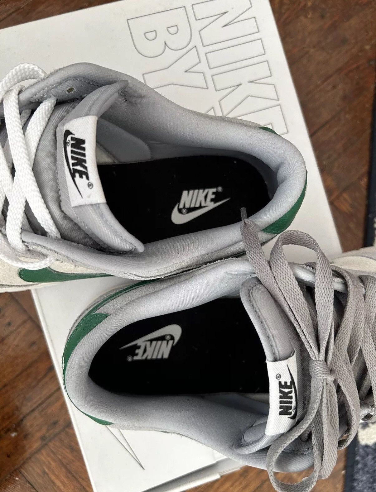 Nike Grey/Green Nike Dunk Low From Nike by You size 12.5 Size US 12.5 / EU 45-46 - 5 Thumbnail