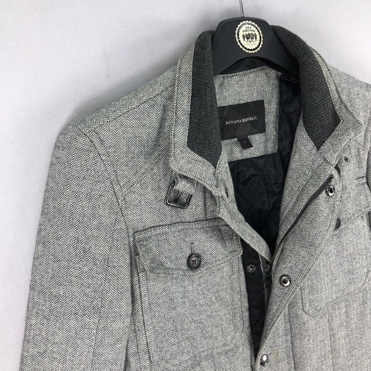 Banana Republic Banana Republic Harringbone Puffer Jacket Buckle Collar Size US S / EU 44-46 / 1 - 2 Thumbnail