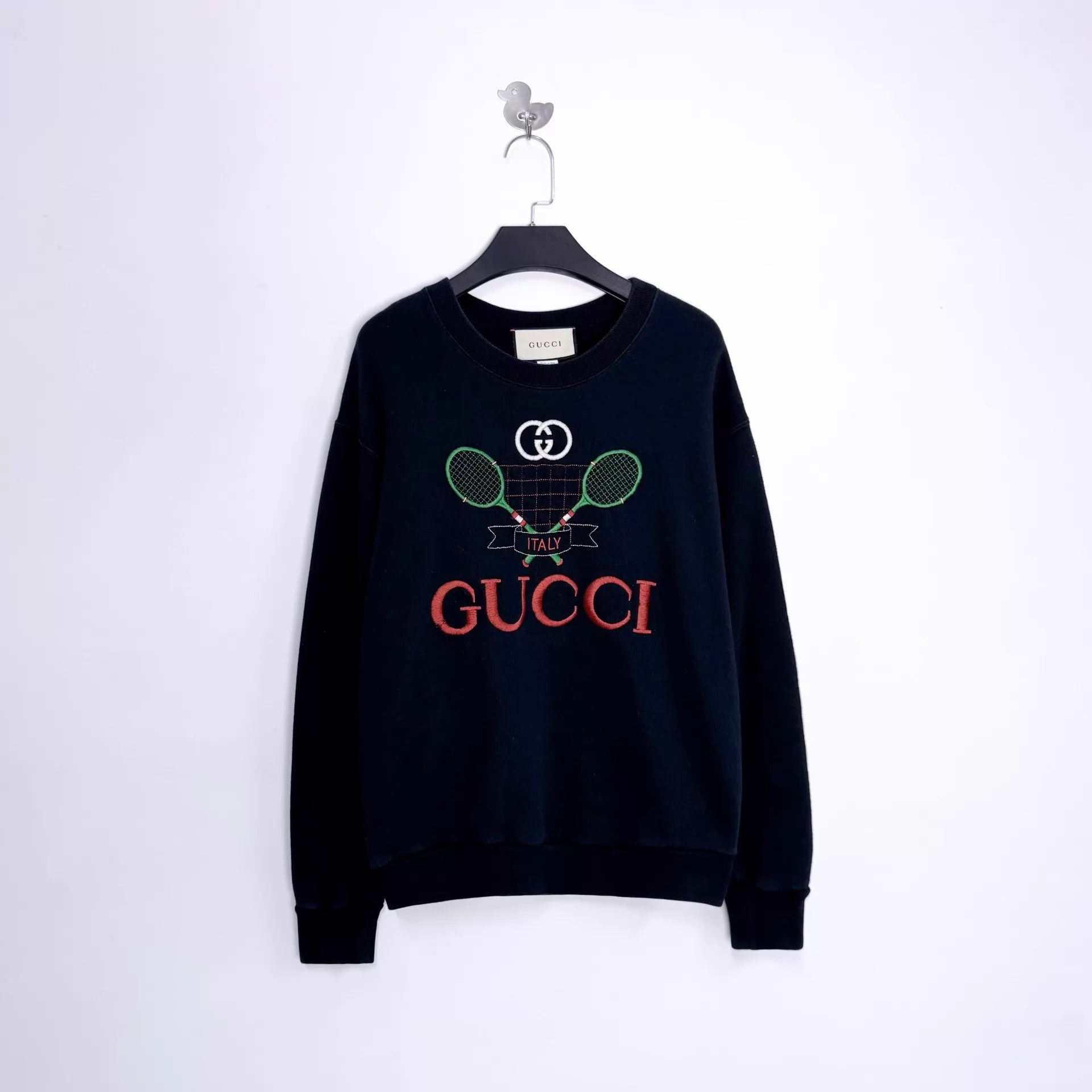 Gucci Gucci Black Embroidered Double G Logo Unisex Hoodie Size US XS / EU 42 / 0 - 1 Thumbnail