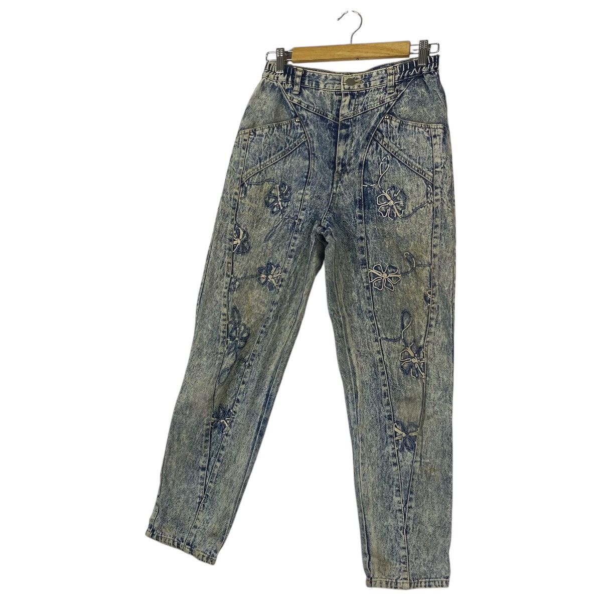 Designer × Vintage Vintage jeans beautiful floral made in china very rare Size 26" / US 2 / IT 38 - 2 Thumbnail