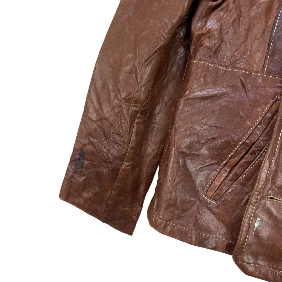 Japanese Brand × Vintage Vintage Japanese Brand Robert Lewis Leather Jacket Size US M / EU 48-50 / 2 - 5 Thumbnail