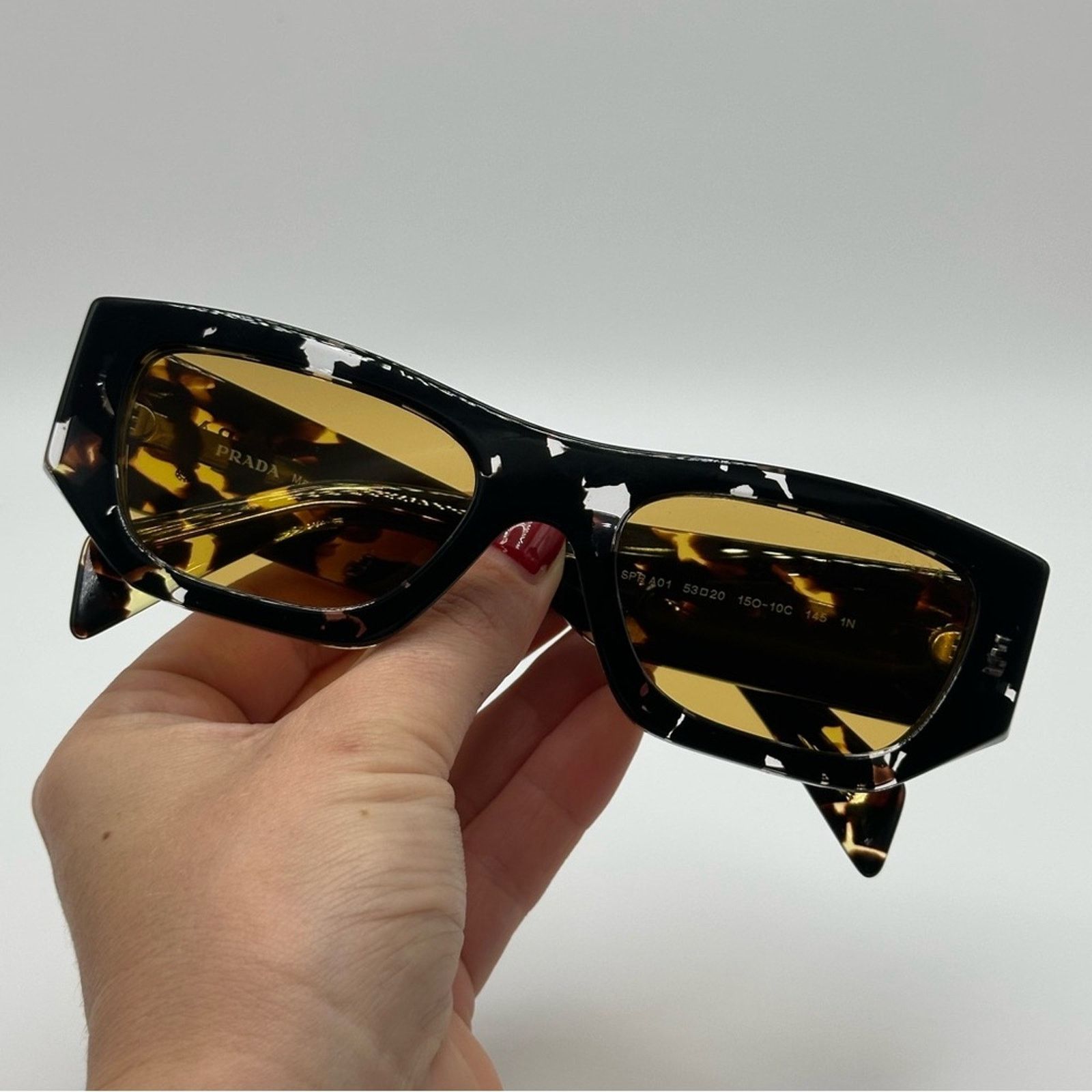 Prada PRADA SUNGLASSES PRA01S 15O10C Havana Black/Yellow Size ONE SIZE - 8 Thumbnail