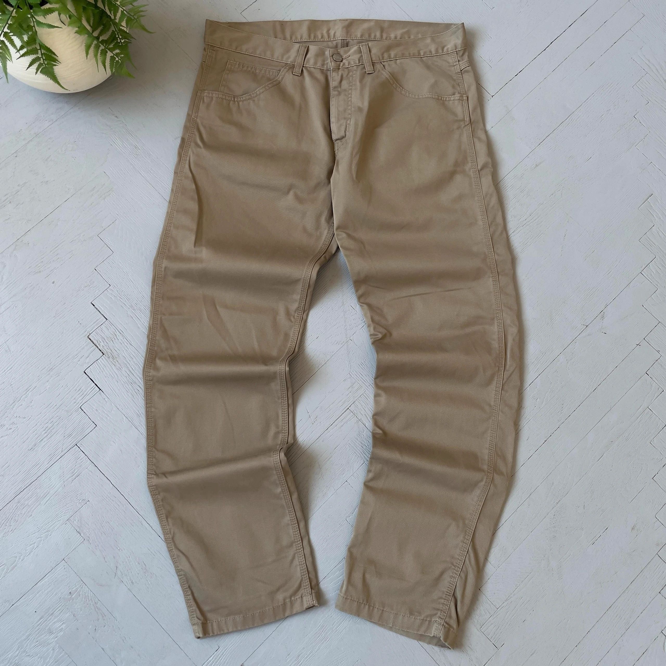 Carhartt × Carhartt Wip Carhartt WIP Skill Work Pants Beige Size 34x32 Size US 34 / EU 50 - 4 Thumbnail