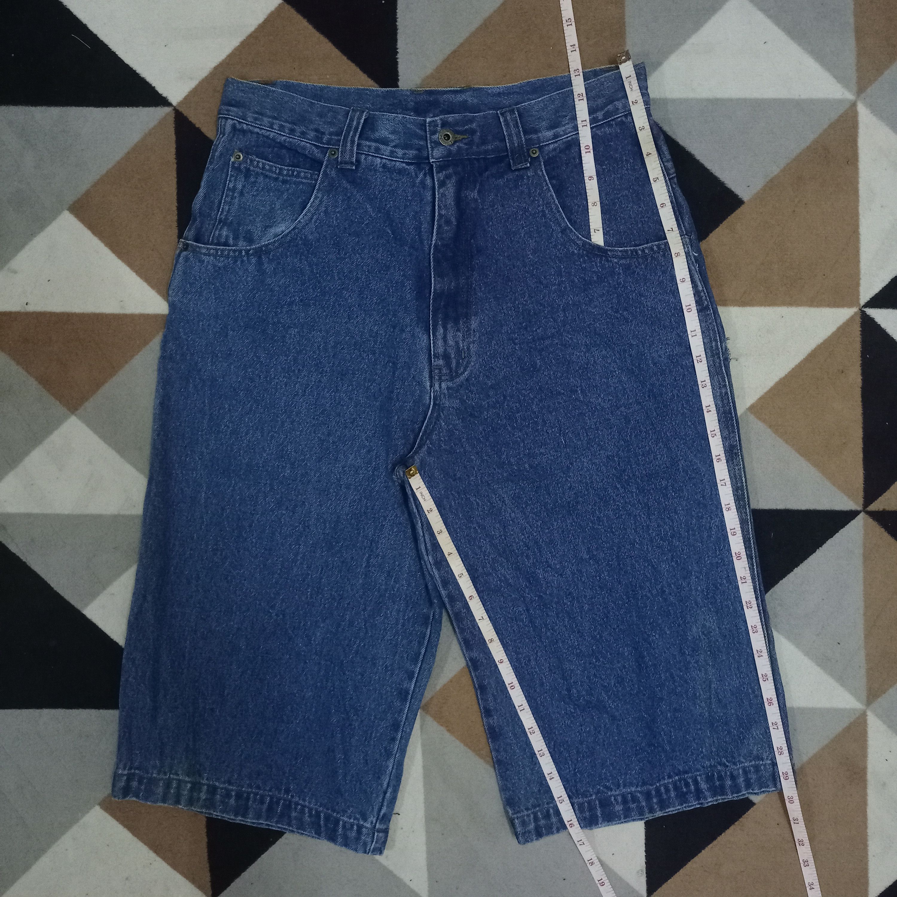Japanese Brand Vintage Japanese Bayleaf Baggy Jean Shorts 32x33 Size US 32 / EU 48 - 10 Thumbnail