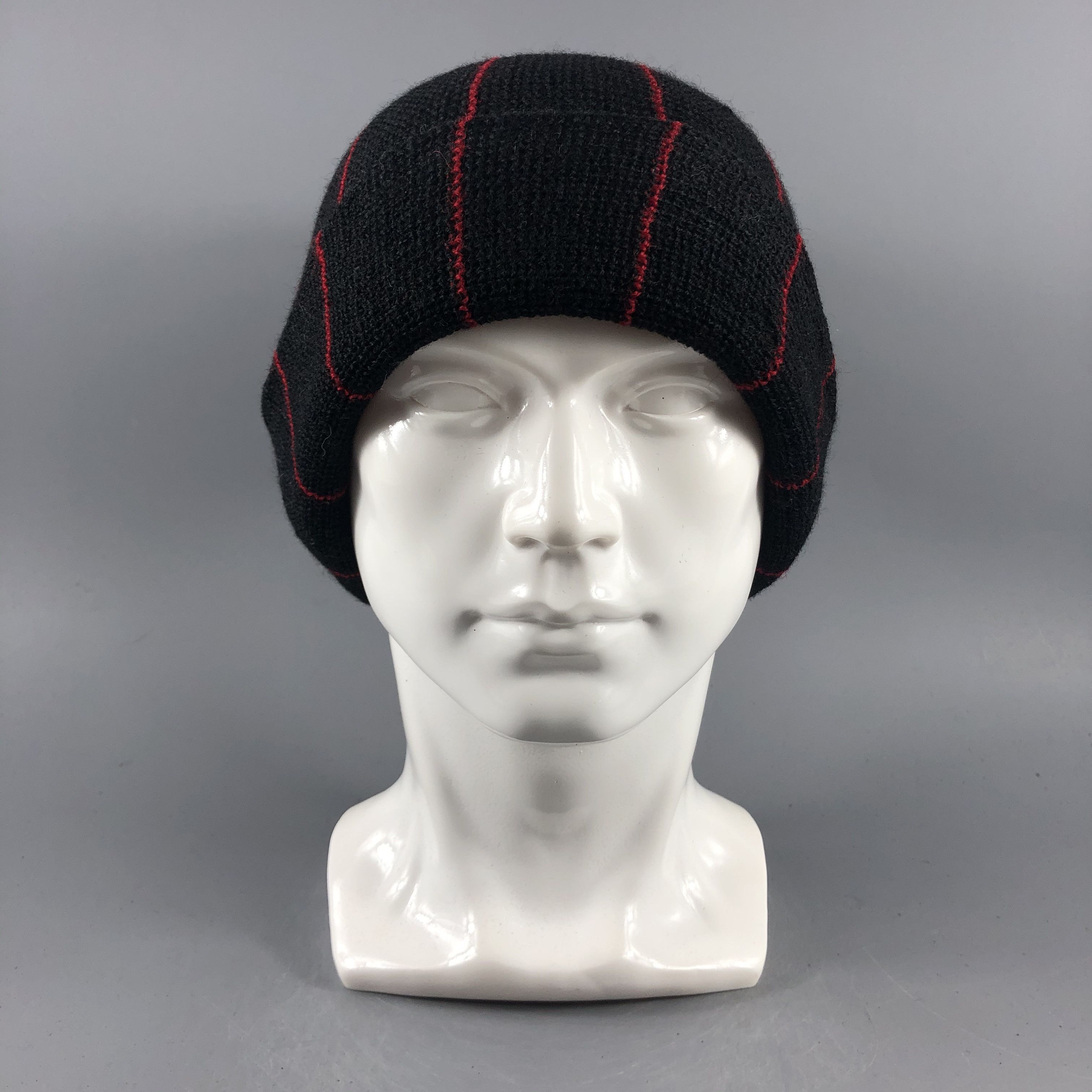Japanese Brand × Vintage Unknown Stripe Minimalist Beanie Snow Hat Snow Cap -D018 Size ONE SIZE - 8 Thumbnail