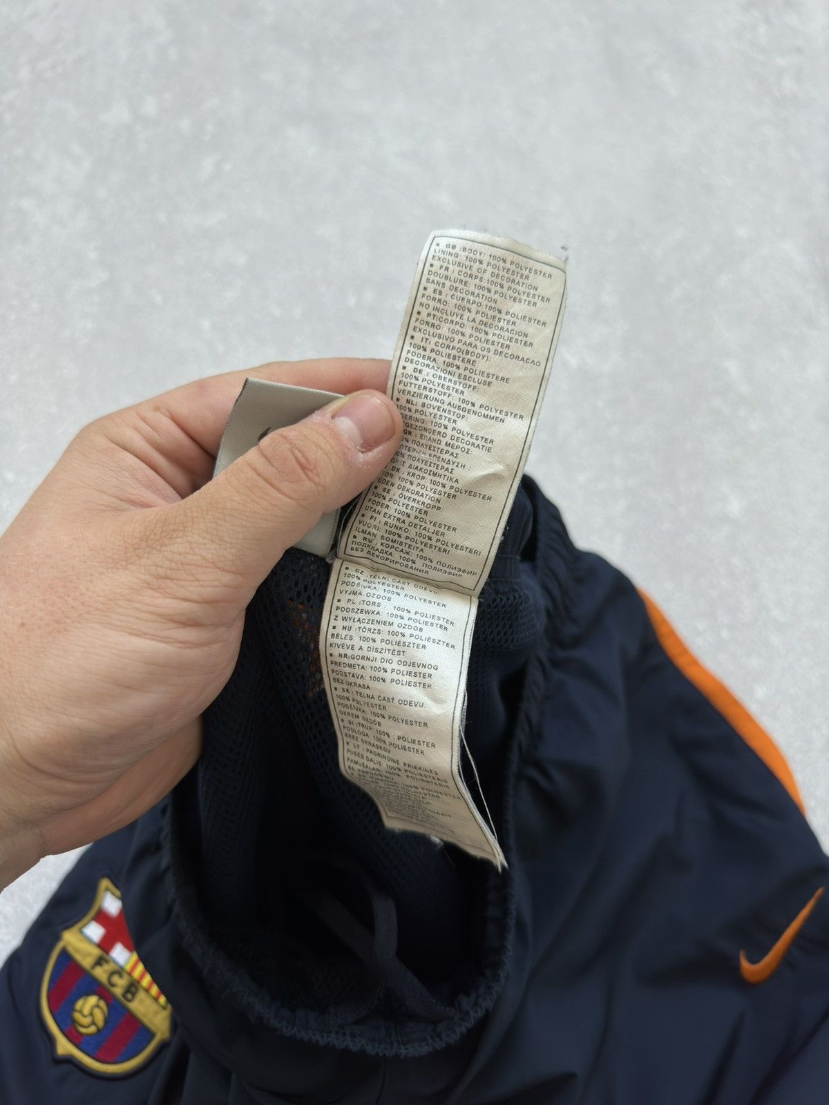 Nike × Vintage Nike Vintage Nylon F.C Barcelona Drill Pants Football Swoosh Size US 36 / EU 52 - 11 Thumbnail