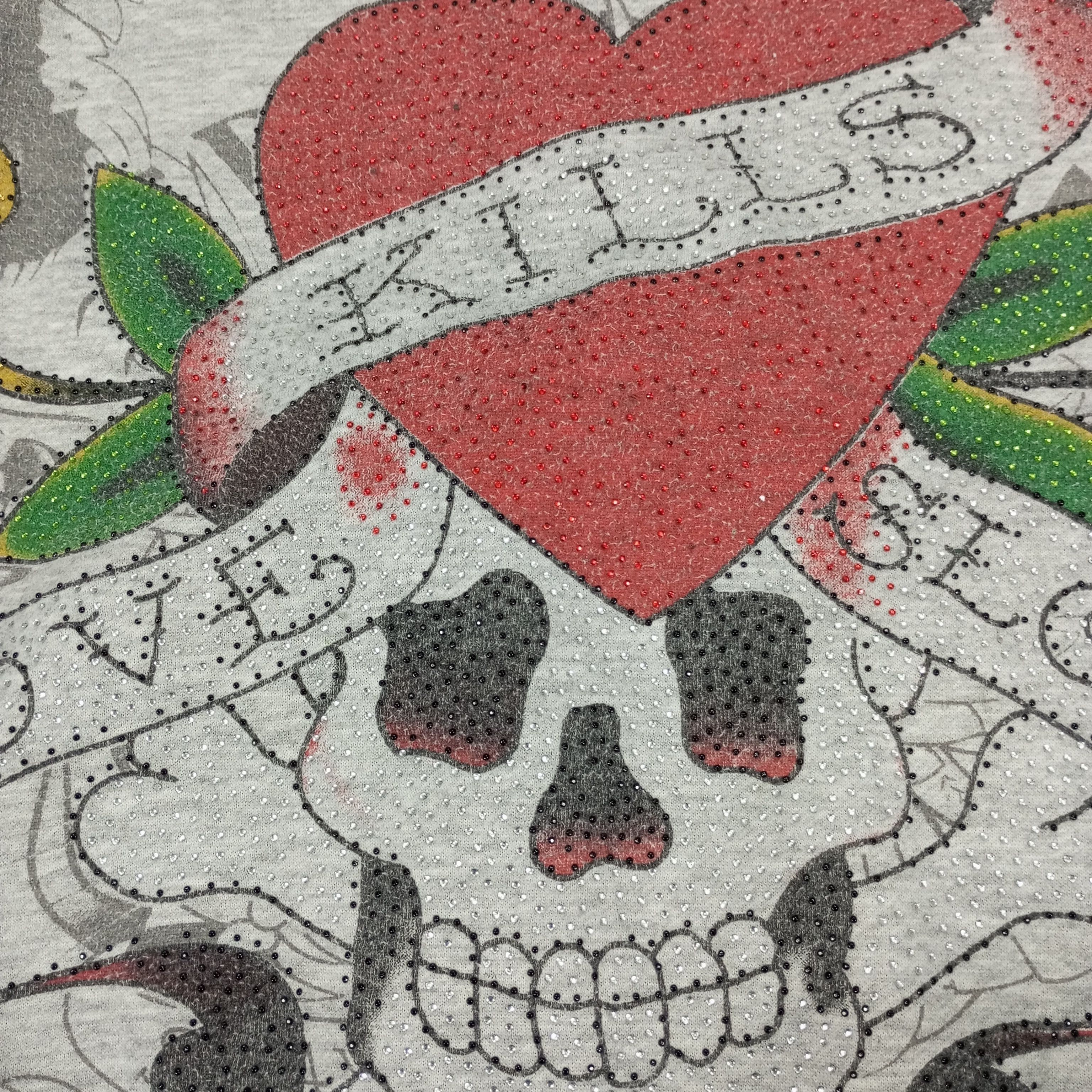 Christian Audigier Ed Hardy Designer Brand Skulls Design Zipper Hoodies Size US M / EU 48-50 / 2 - 5 Thumbnail