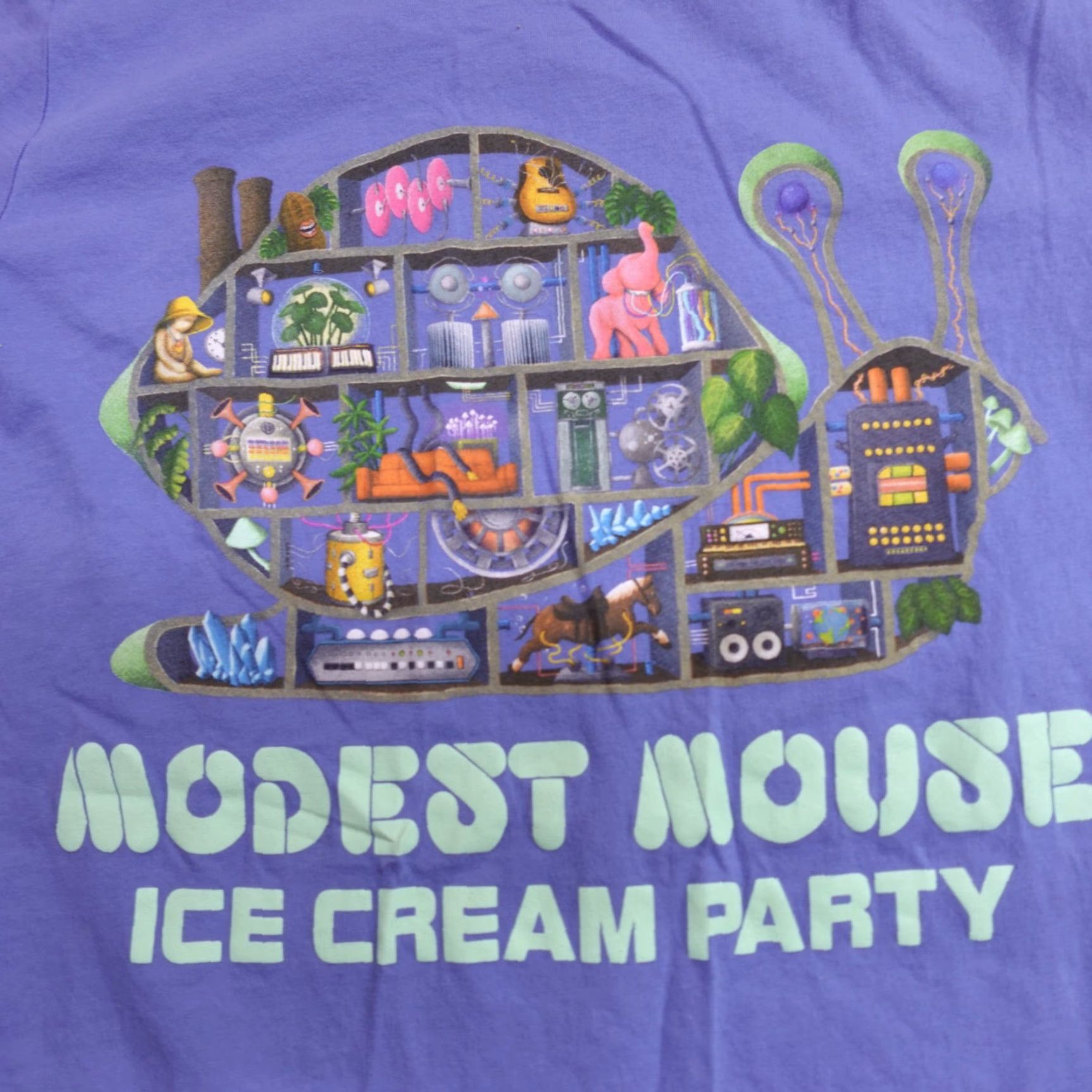Vintage Modest Mouse Shirt Medium Blue Ice Cream Party Graphic Print Crew Neck T-Shirt Mens Vintage M Blue Size US M / EU 48-50 / 2 - 2 Thumbnail